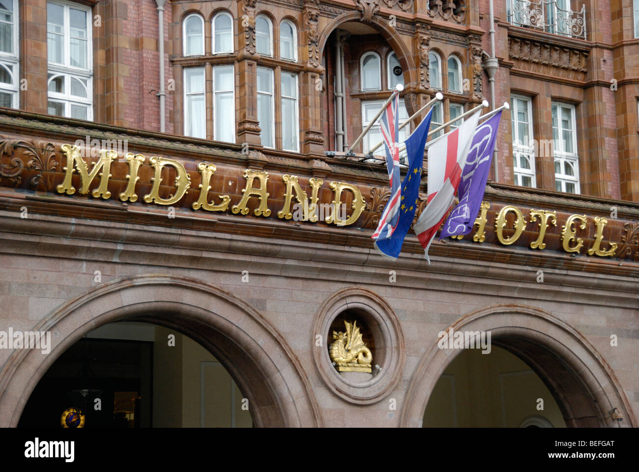 El Hotel Midland, de Manchester, Inglaterra, Reino Unido. Foto de stock