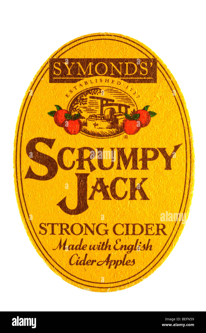 Beer mat symonds Scrumpy Jack Strong sidra hecha con las manzanas para