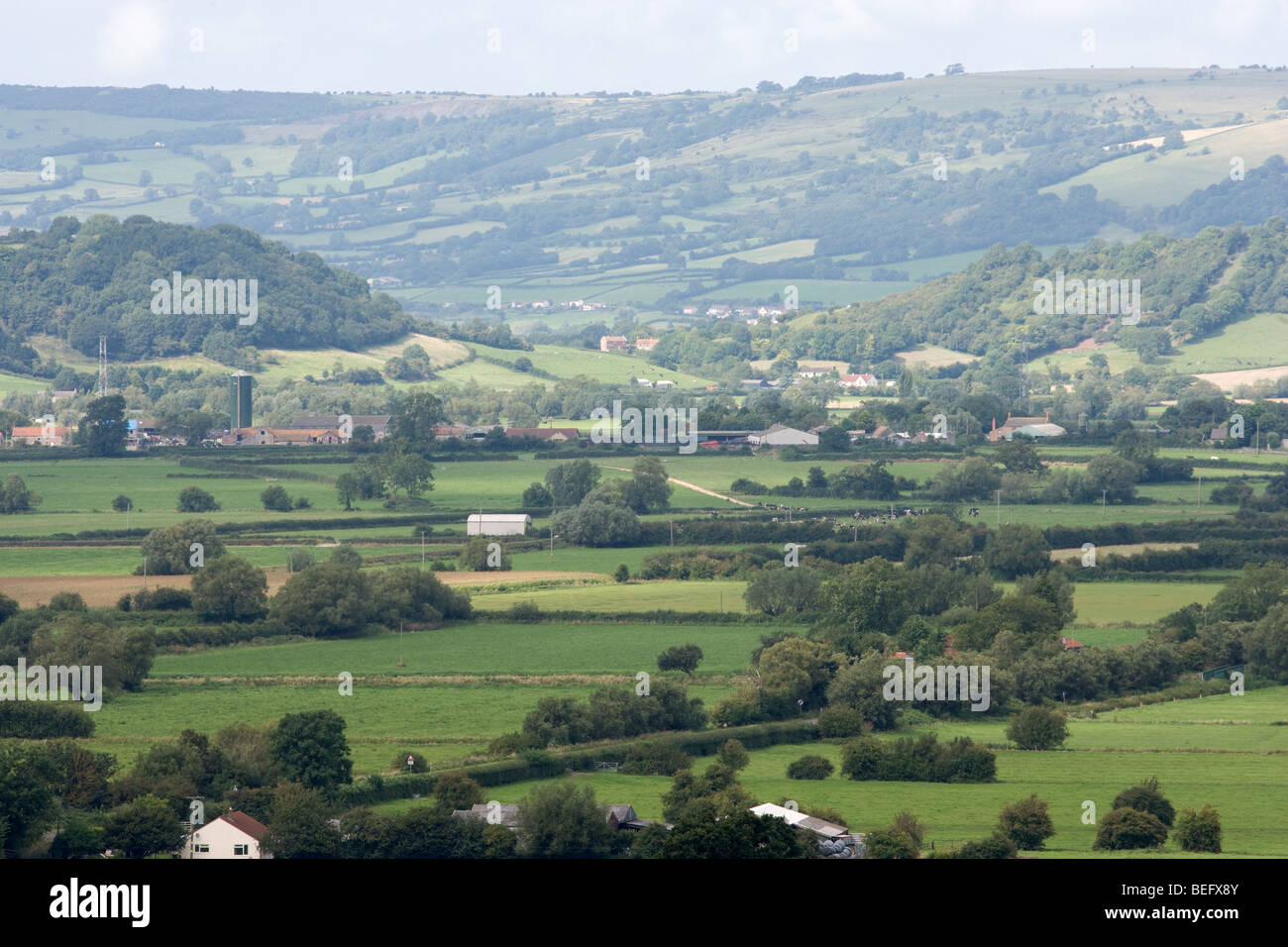 Tierras en el Somerset niveles cercanos a Glastonbury Foto de stock