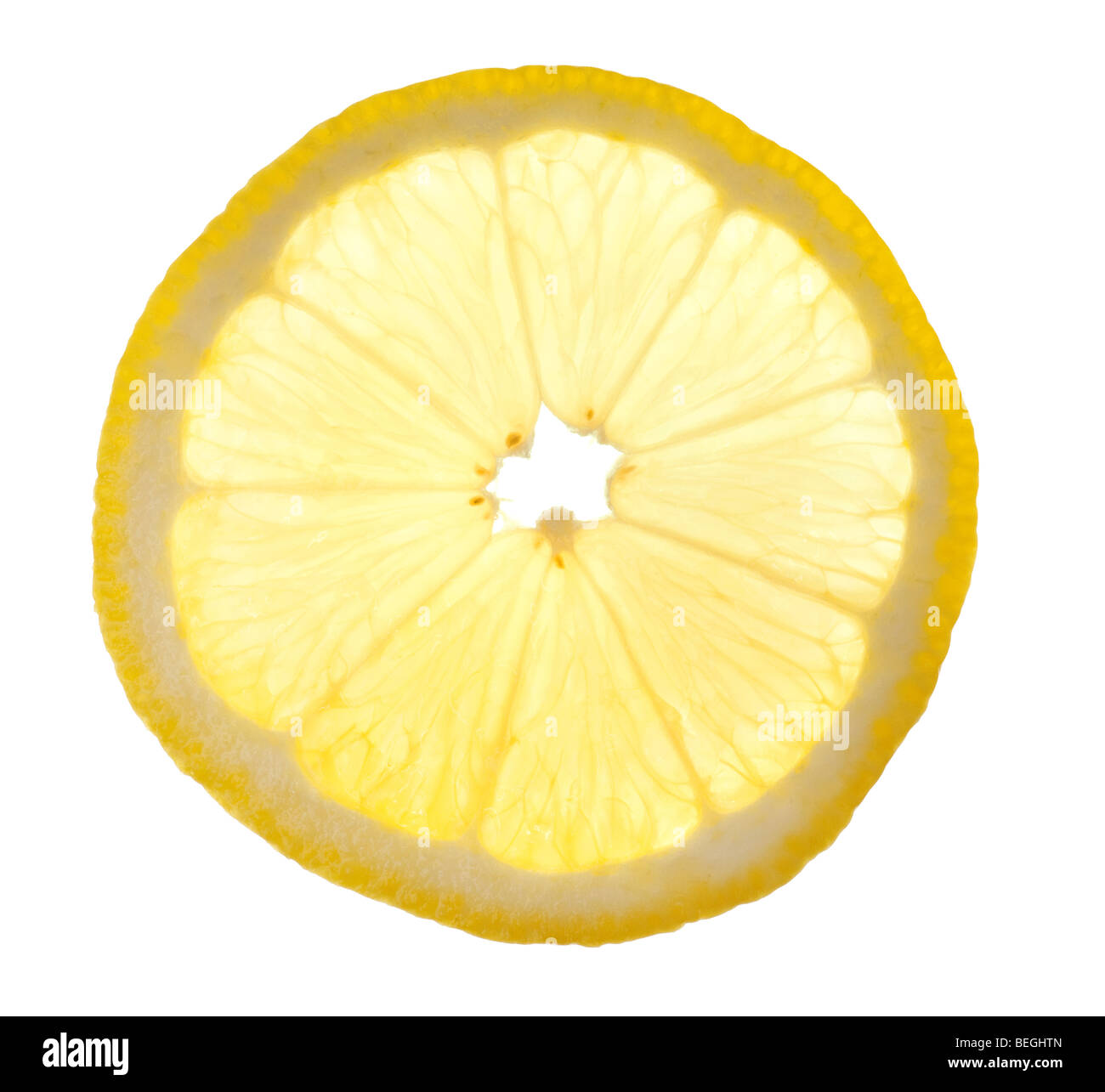 Lemon aislado sobre un fondo blanco puro Foto de stock