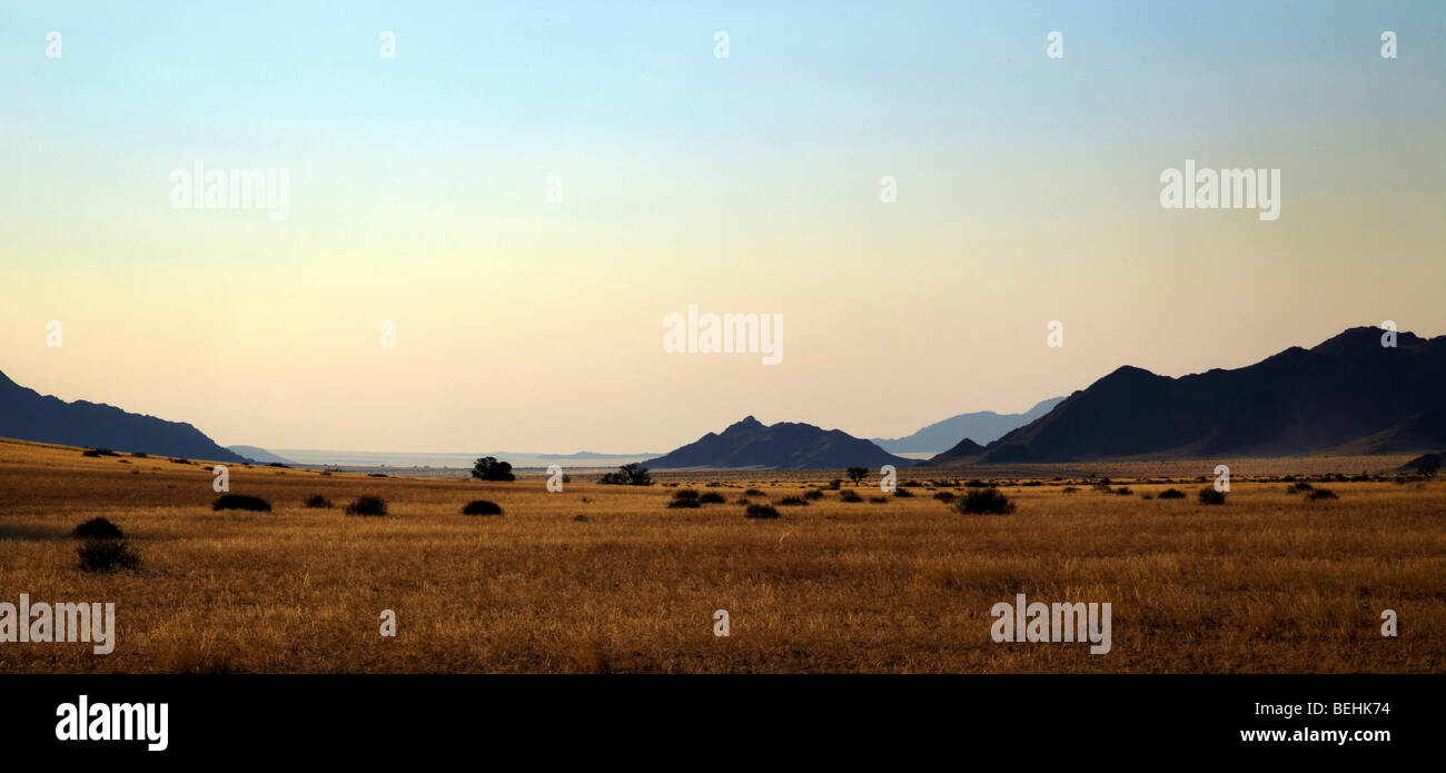 Paisaje montañoso, Sossusvlei, Namibia Foto de stock