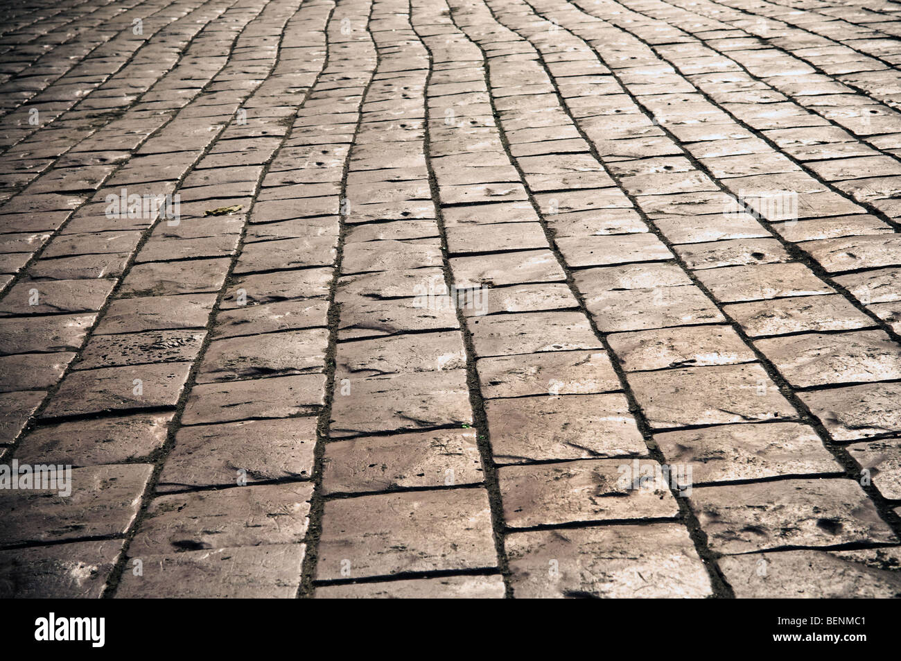Adoquines en la calle - puede utilizarse como fondo Foto de stock