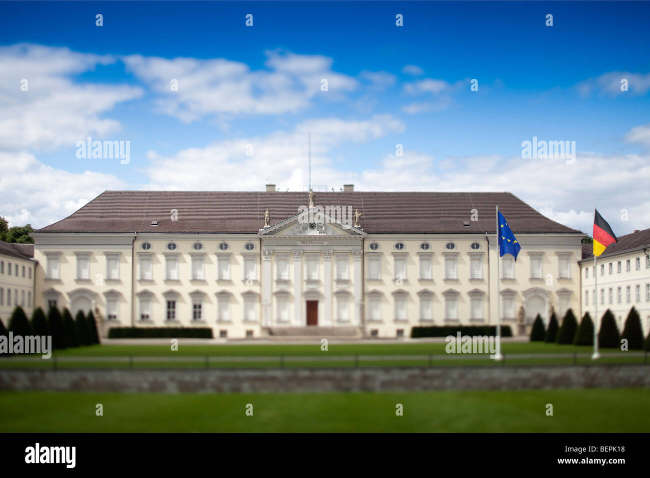 Palacio Bellevue (residencia del Presidente alemán, el parque Tiergarten, de Berlín, Alemania. Foto de stock