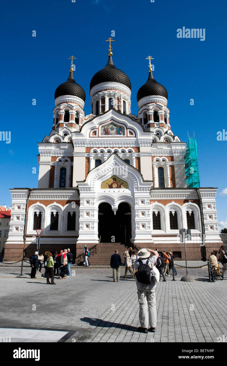 Catedral Ortodoxa Rusa Alexander Nevsky, Tallinn, Estonia Foto de stock