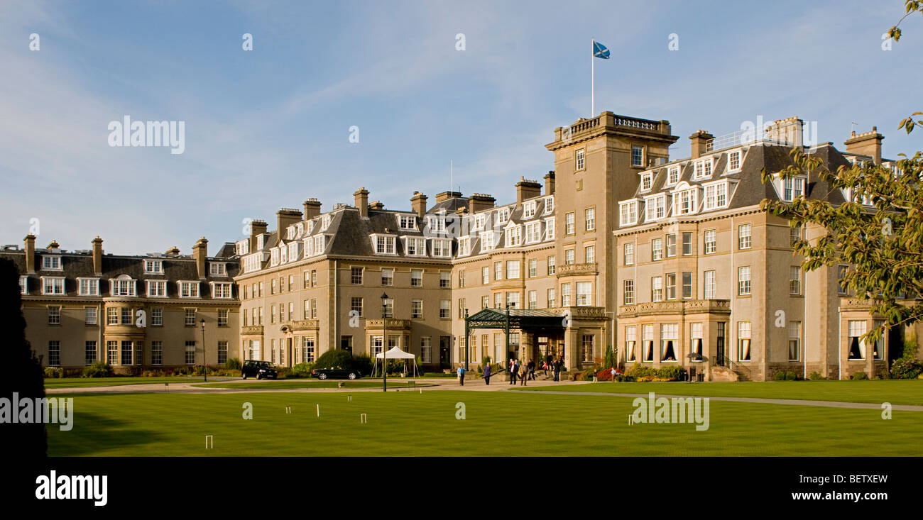 Hotel en Gleneagles, Escocia y Campo de Golf. Foto de stock