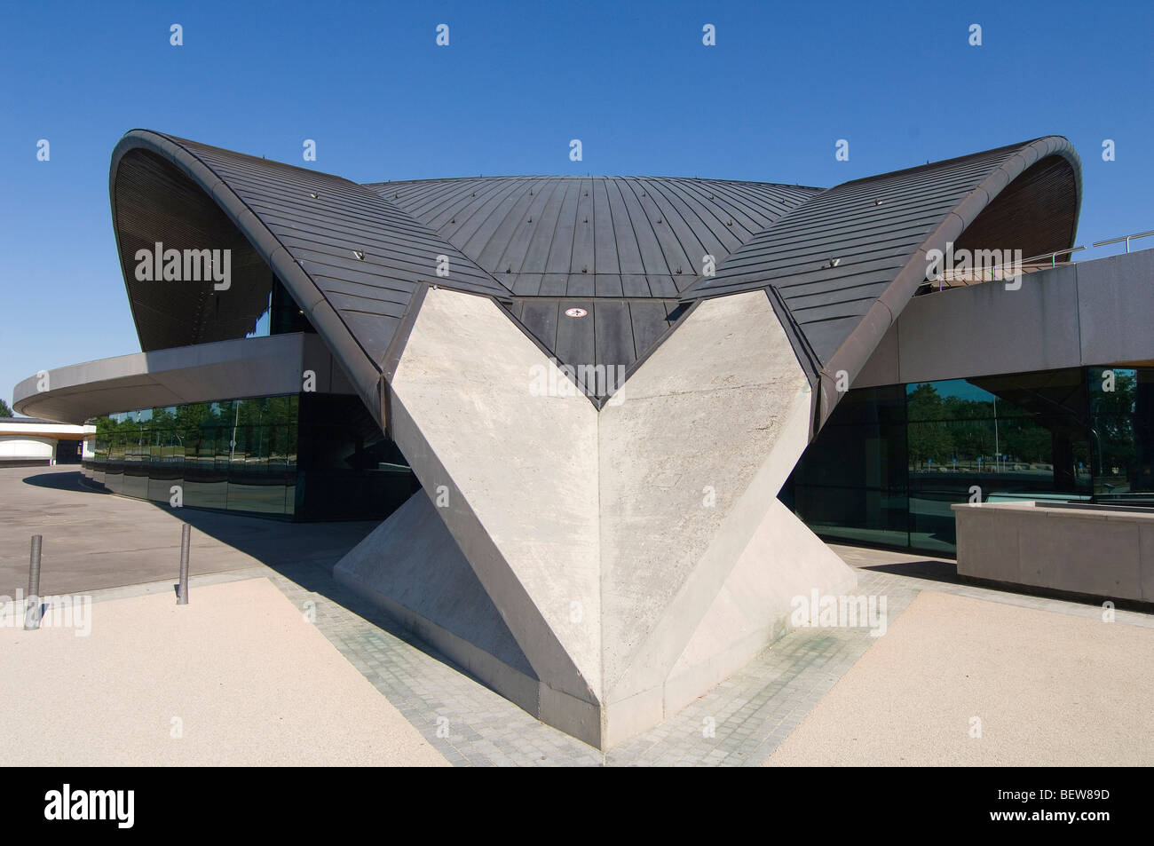 Arena Deportiva Nacional Kirchberg, Luxemburgo, Vista exterior Foto de stock