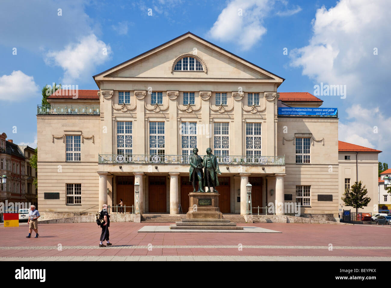 Edificio del Teatro Nacional Alemán en Weimar, Alemania, Europa Foto de stock