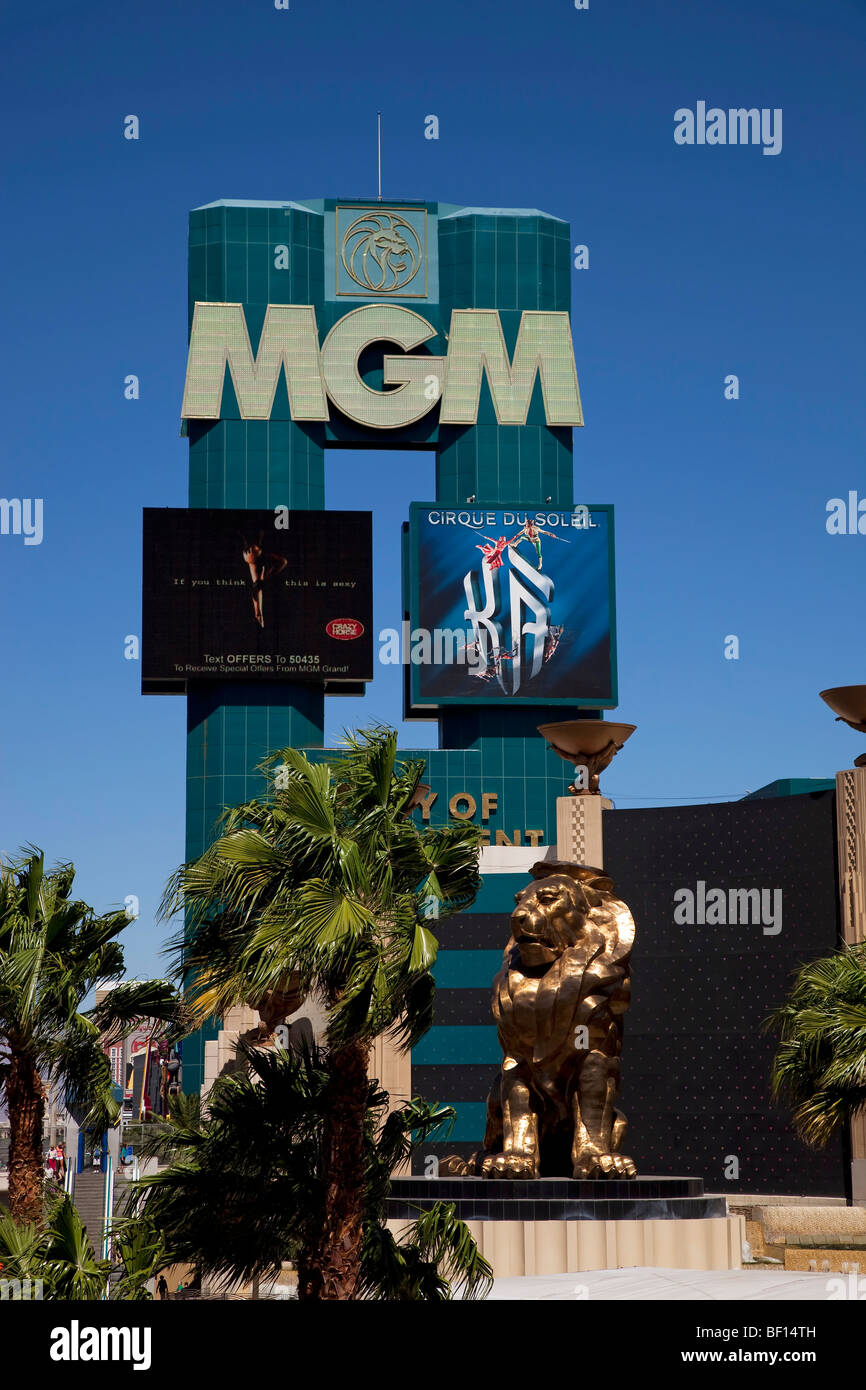"El MGM grand hotel casino las vegas Foto de stock