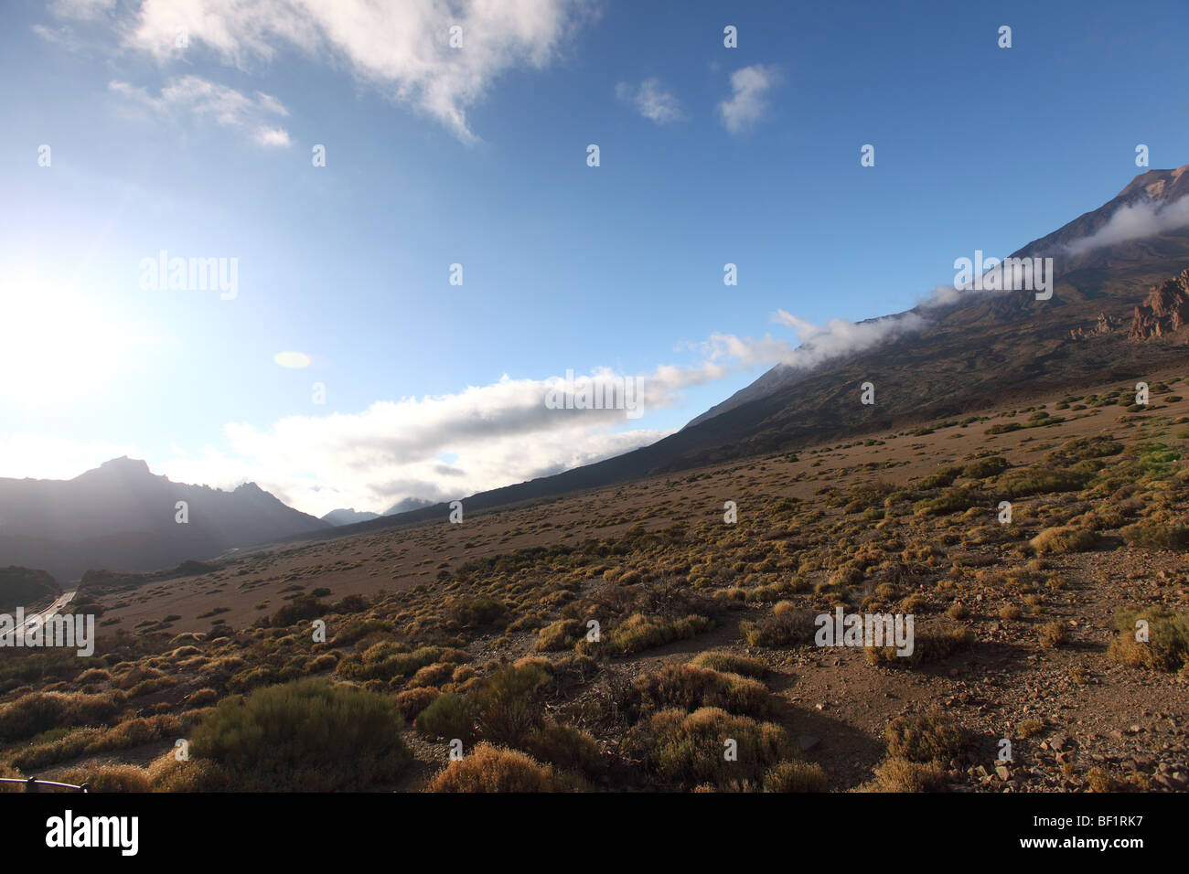 Tenerife, Islas Canarias, paisaje de montañas volcánicas, el Parque Nacional del Teide, las canadas del Teide, Foto de stock