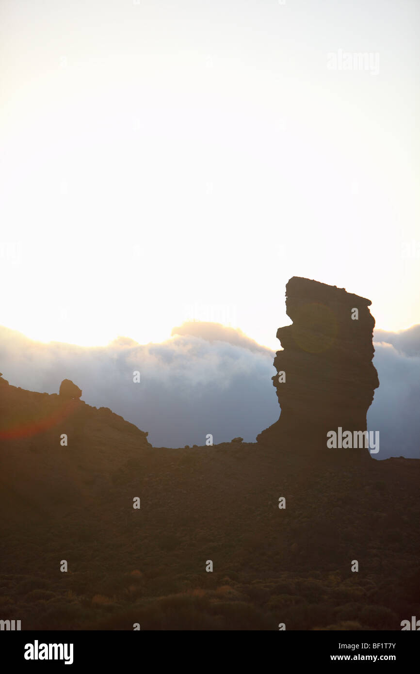 Tenerife, Islas Canarias, paisaje de montañas volcánicas, Los Roques, el Parque Nacional del Teide, las canadas del Teide, Foto de stock