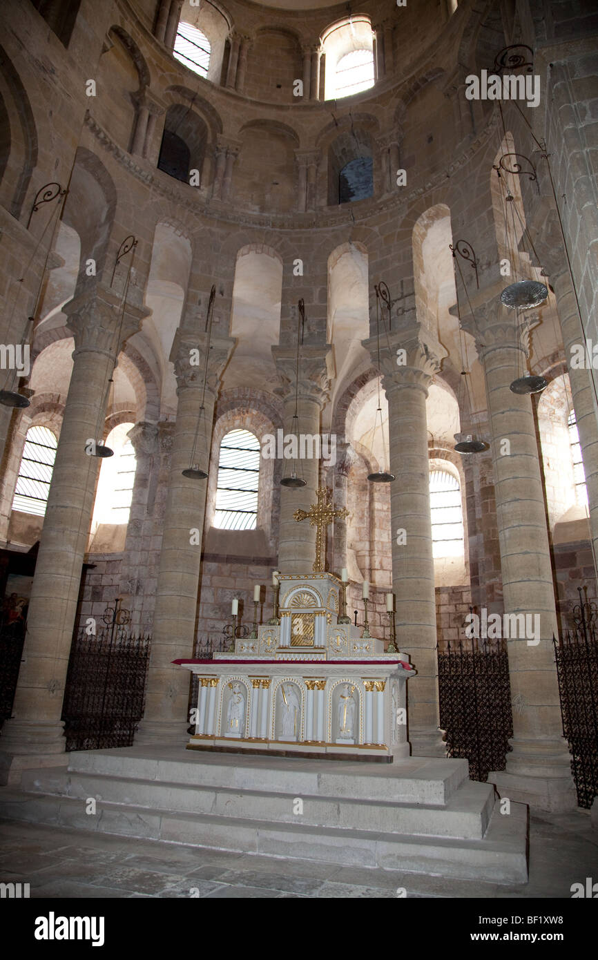 Francia, Conques, Abadía de Santa Fe, la nave de la iglesia de la Abadía  Fotografía de stock - Alamy