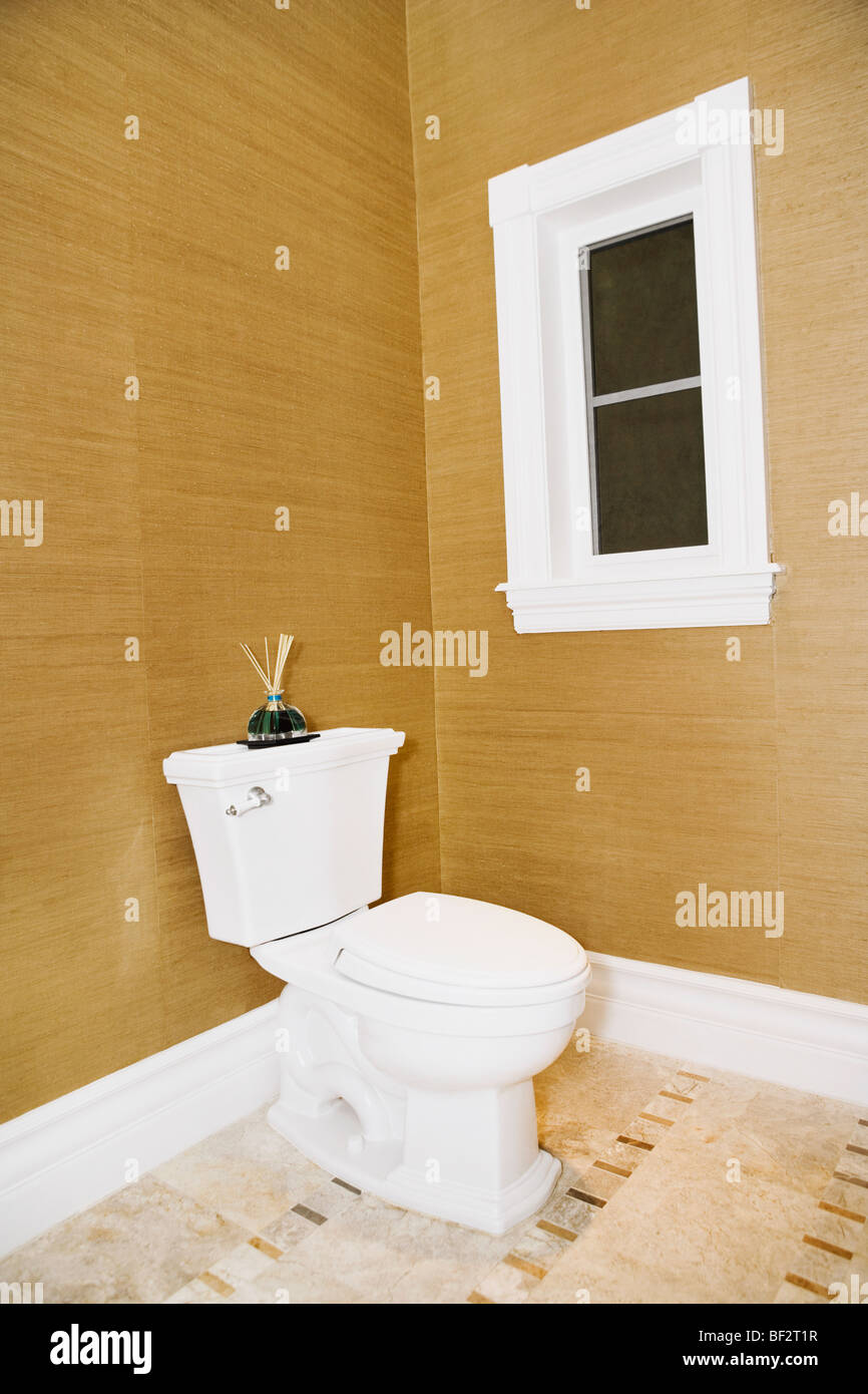 La taza del váter en el baño Fotografía de stock - Alamy