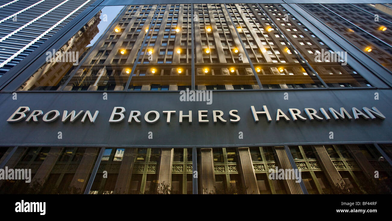 Brown Brothers Harriman edificio en la Ciudad de Nueva York, Nueva York, Estados Unidos. El banco de inversión es la más antigua en los Estados Unidos. Foto de stock