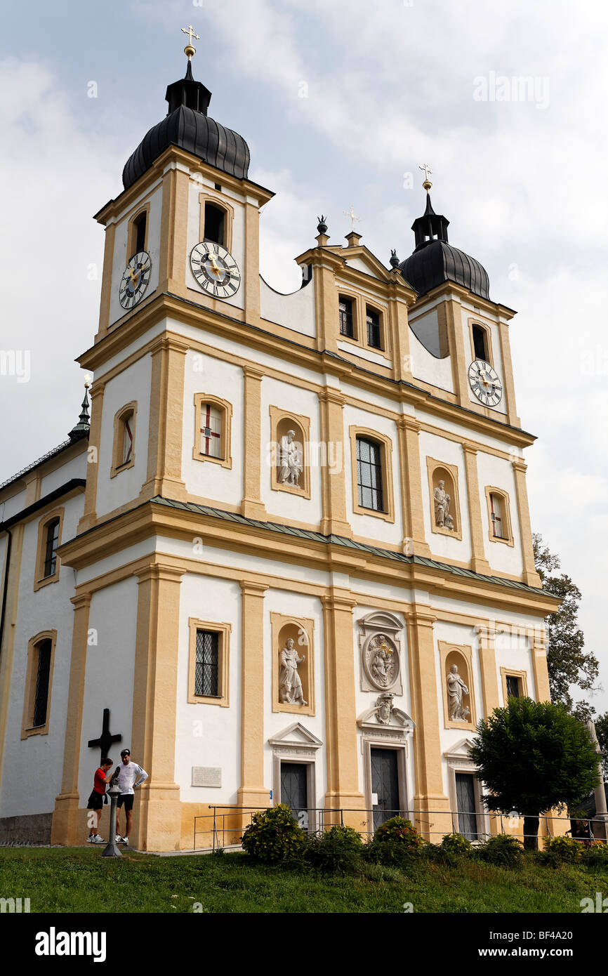 La iglesia de peregrinación y a la basílica de Maria Plain, Salzburgo, Austria, Europa Foto de stock