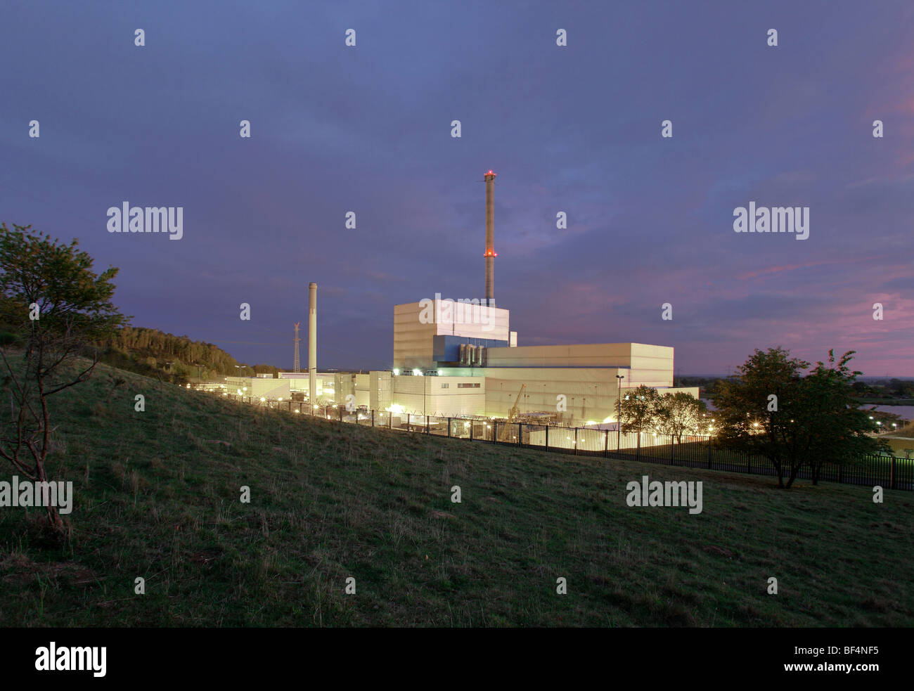 Planta de Energía Atómica Kruemmel, gestionado por la empresa Vattenfall, Alemania Foto de stock