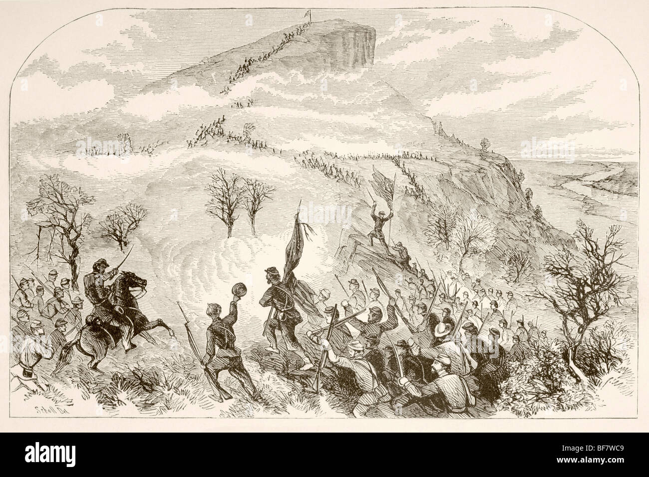 La batalla de la montaña Lookout,, 24 de noviembre de 1863, durante la ...