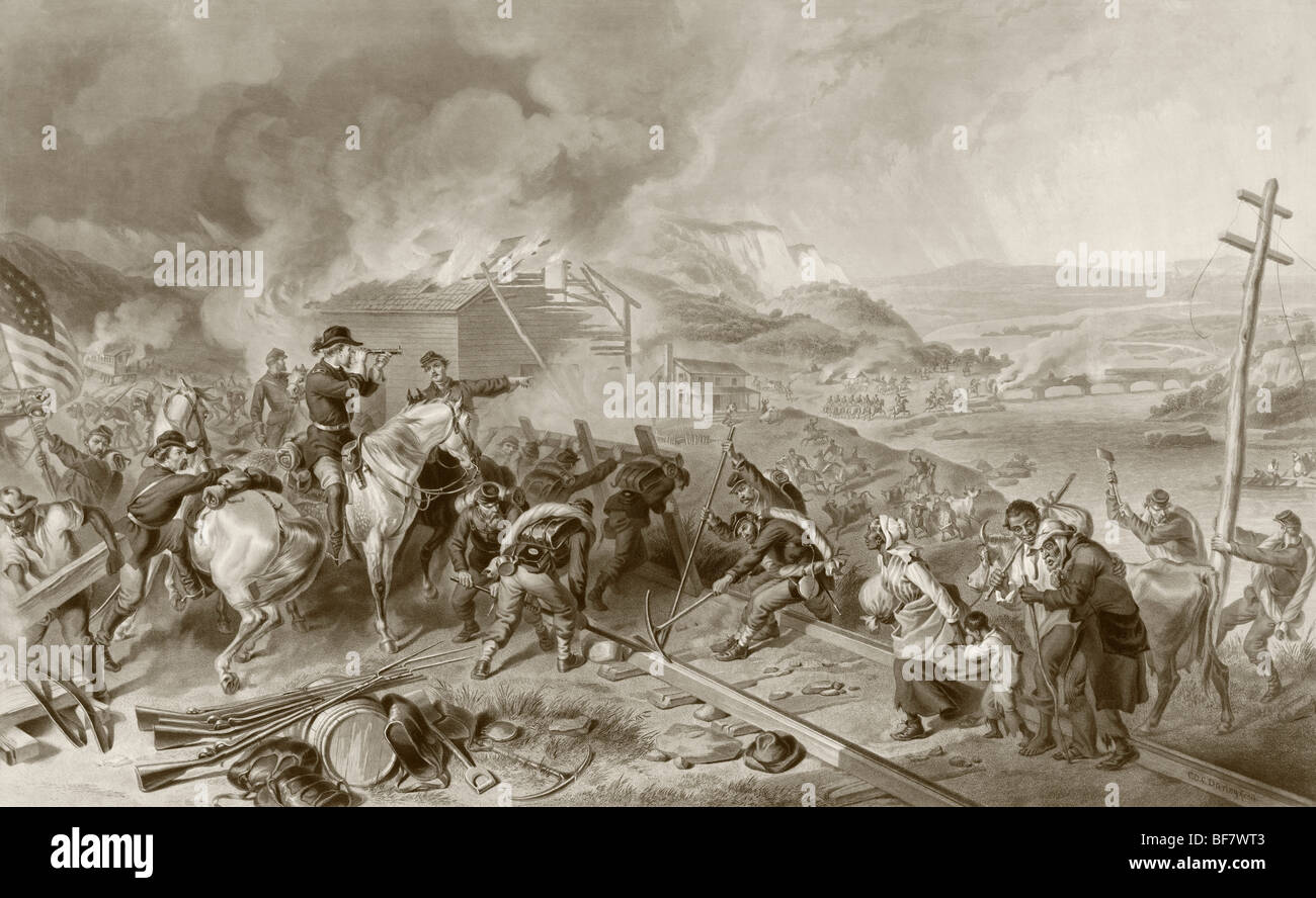 General Sherman de marzo al mar, de noviembre a diciembre de 1864, durante la Guerra Civil Americana. Foto de stock