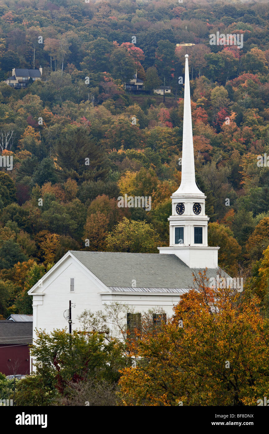Iglesia de la comunidad en Stowe, Vermont Foto de stock