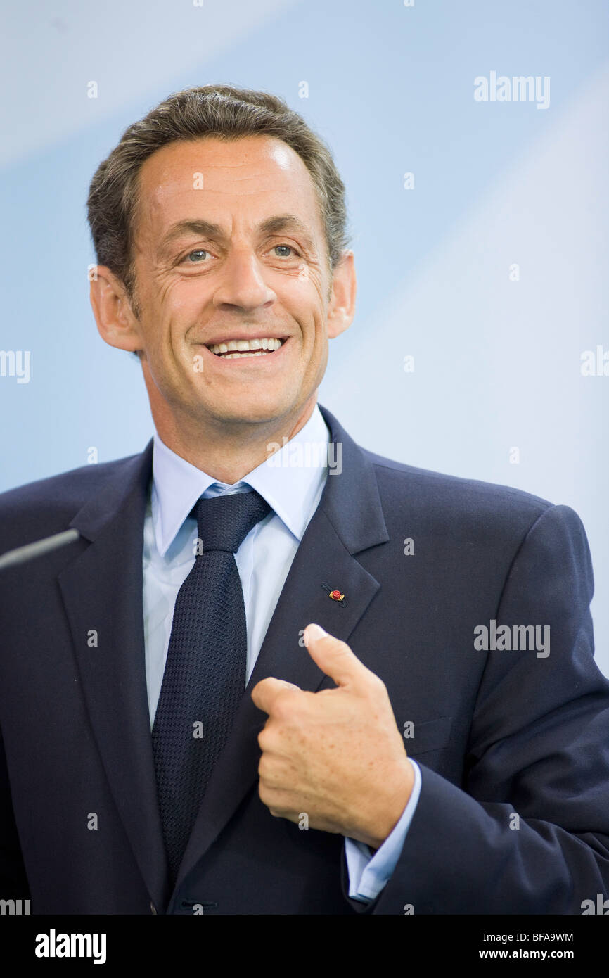 Nicolas Sarkozy , Staatspraesident der Republik Frankreich. Foto de stock