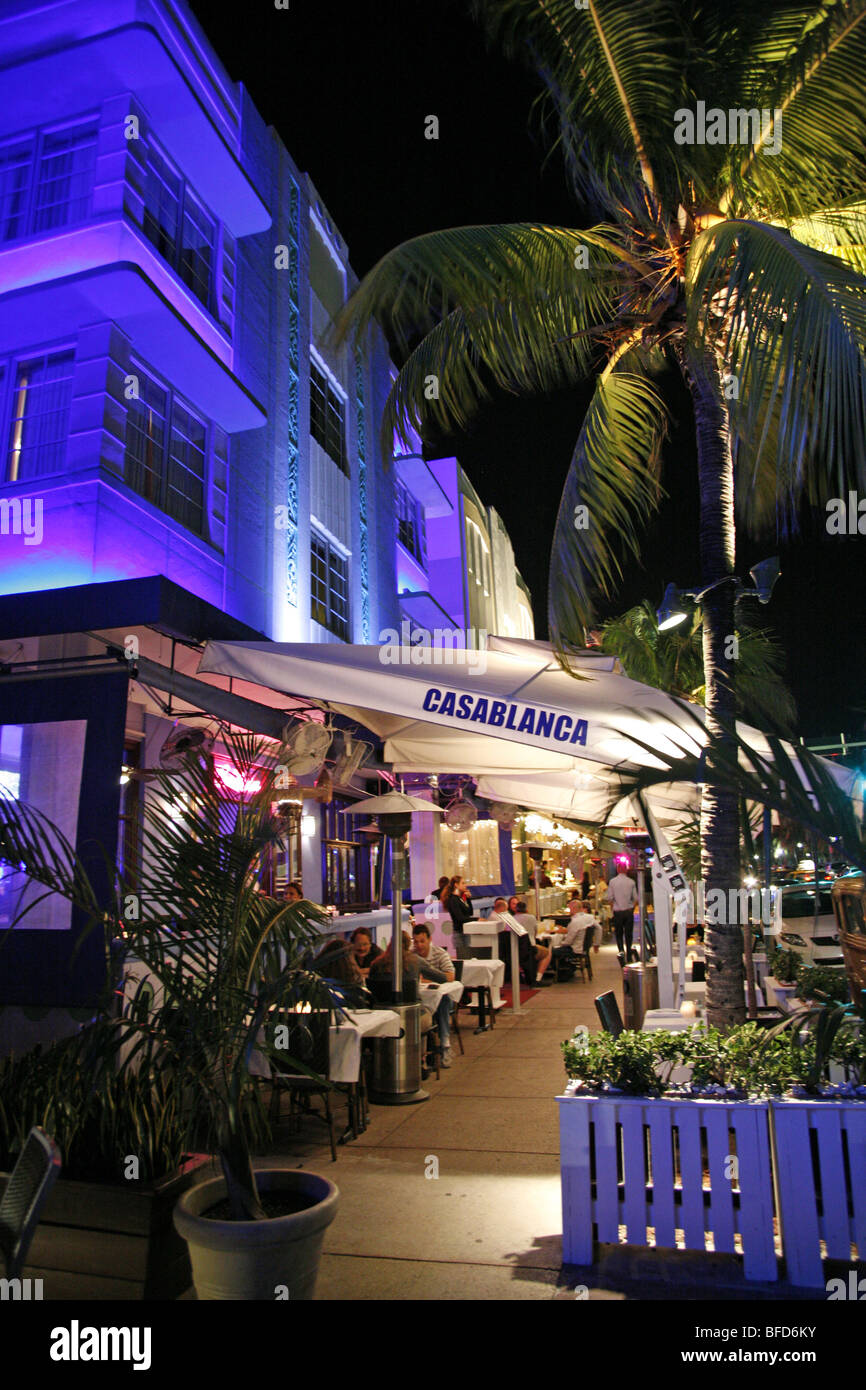 Casablanca Hotel en Ocean Drive, Miami Beach. Foto de stock