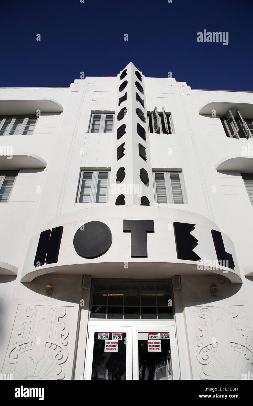 Congress Hotel en Ocean Drive, Miami Beach. Foto de stock