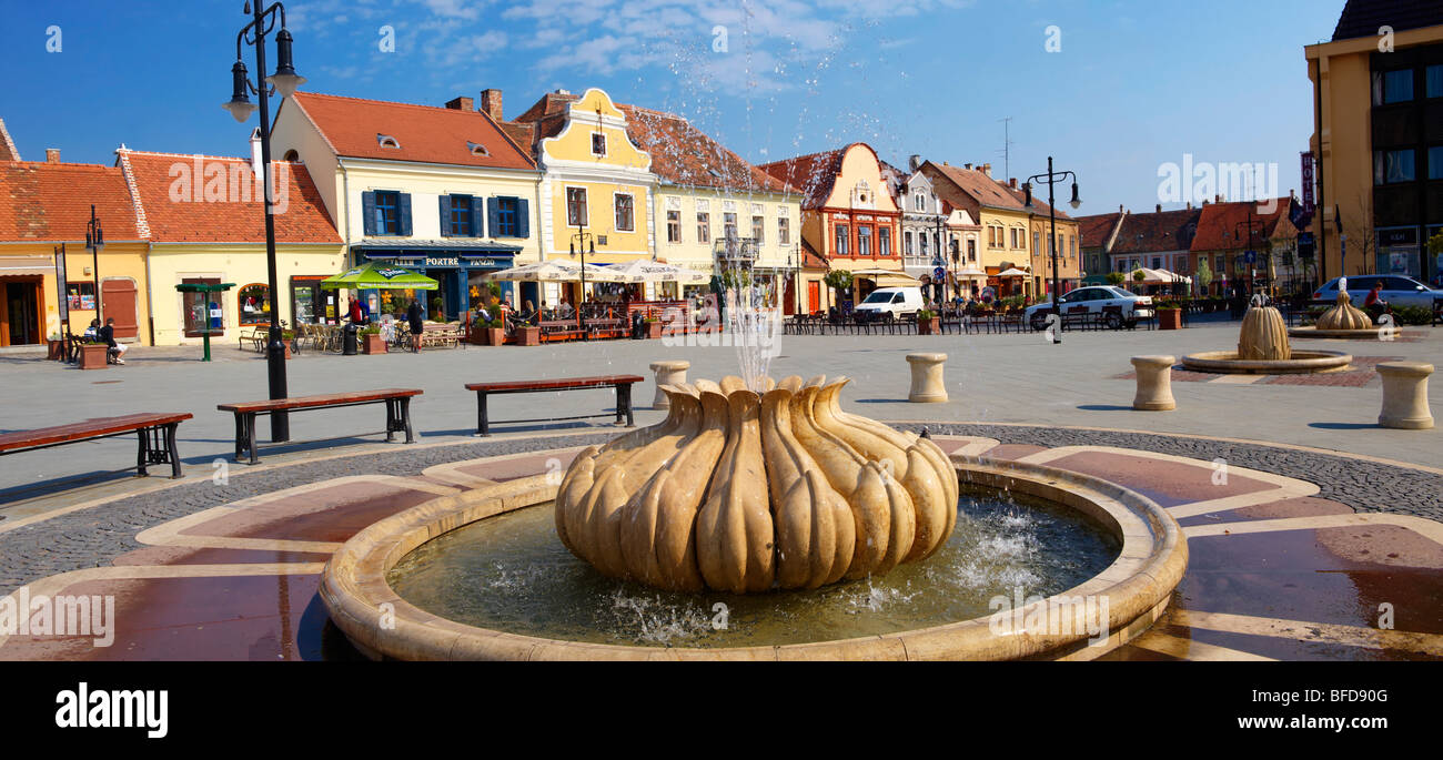Town Square, Kőszeg Hungría Foto de stock
