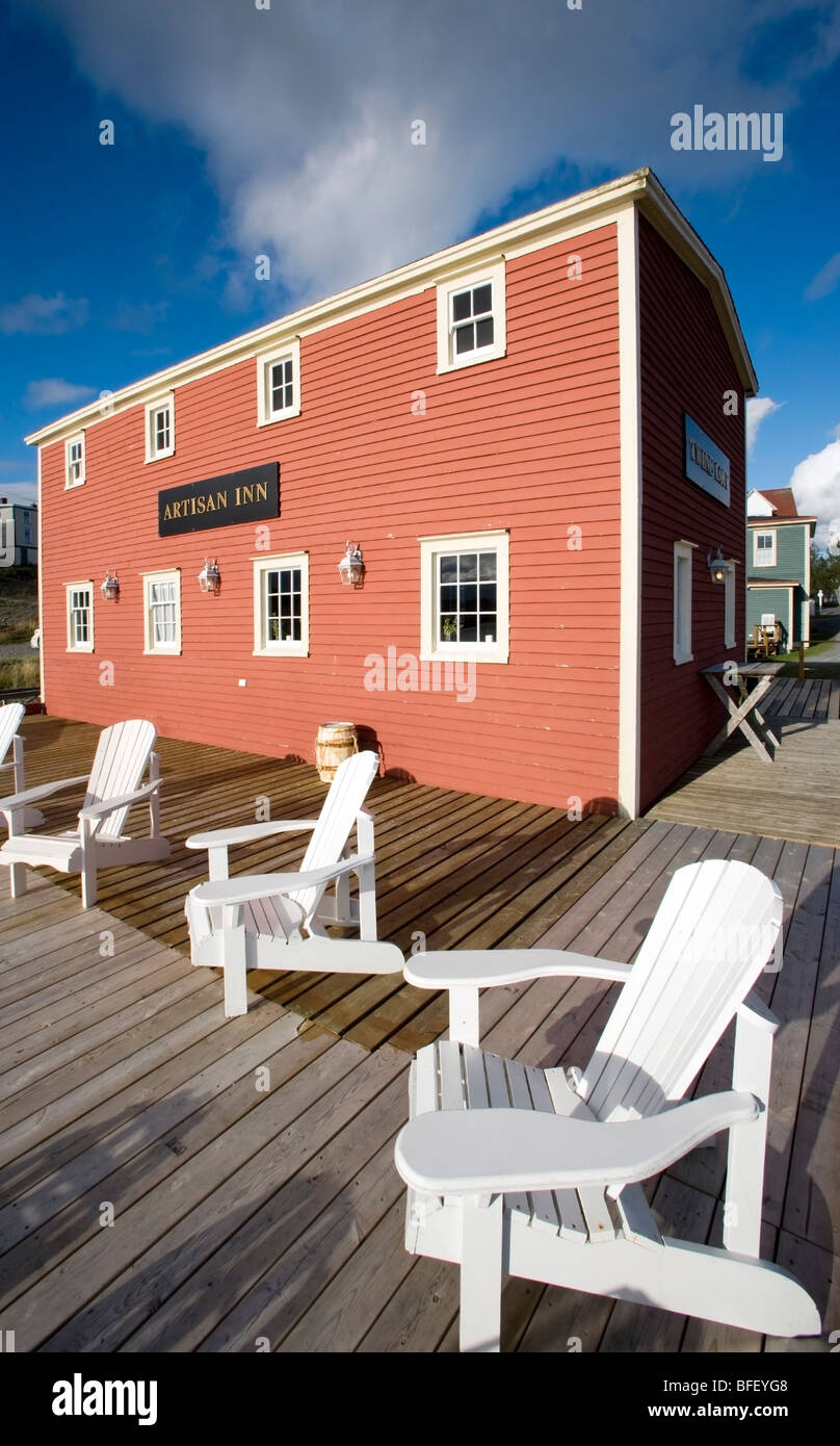 Restaurante loft de cordel, Artisan Inn, Trinidad, Newfoundland, Canadá Foto de stock