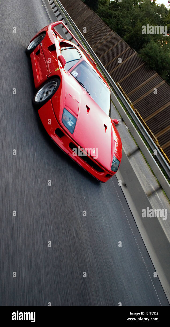 Rojo Ferrari F40 supercar Foto de stock