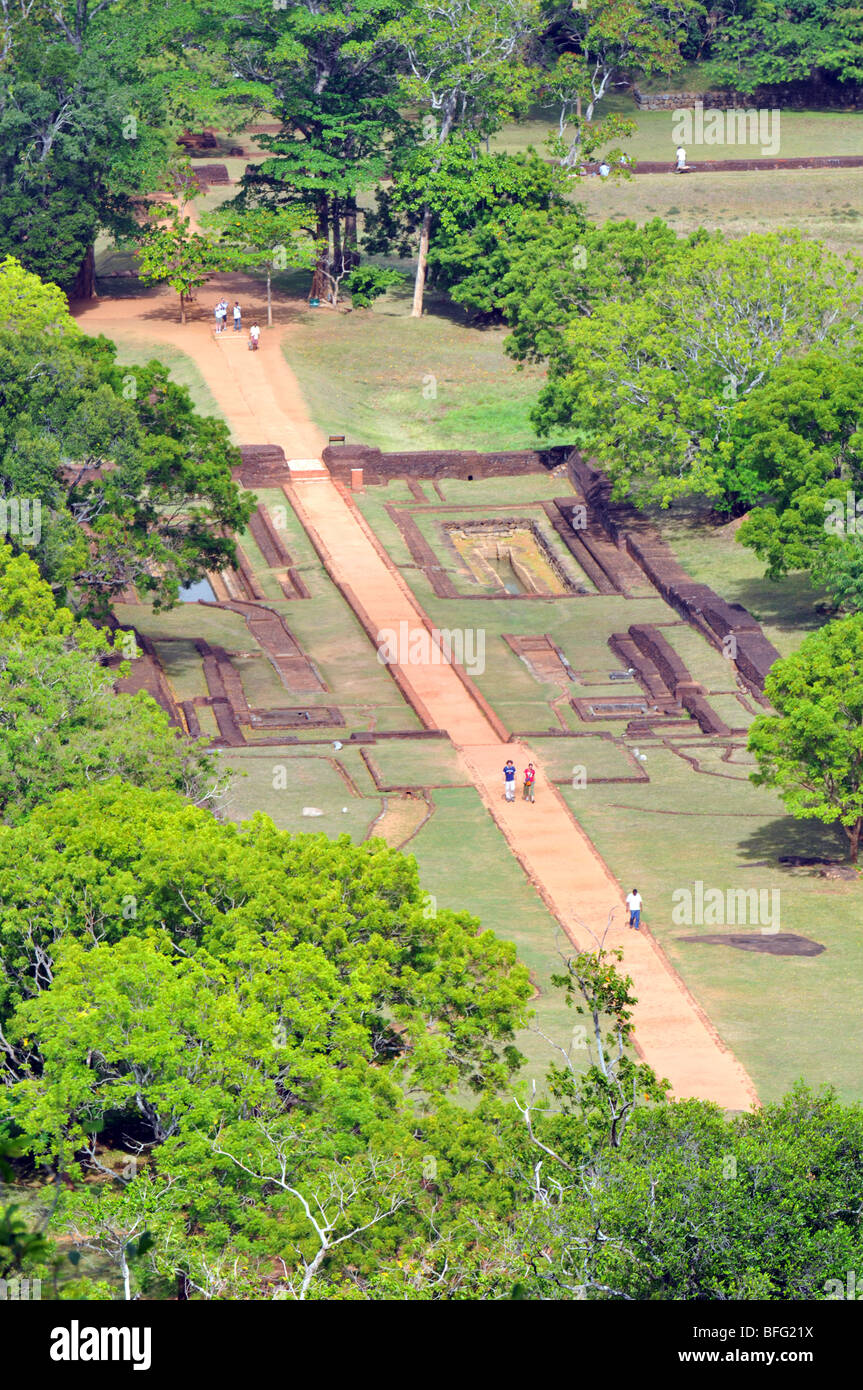 Antiguo palacio jardín acuático, Sigiriya, Sri Lanka Foto de stock