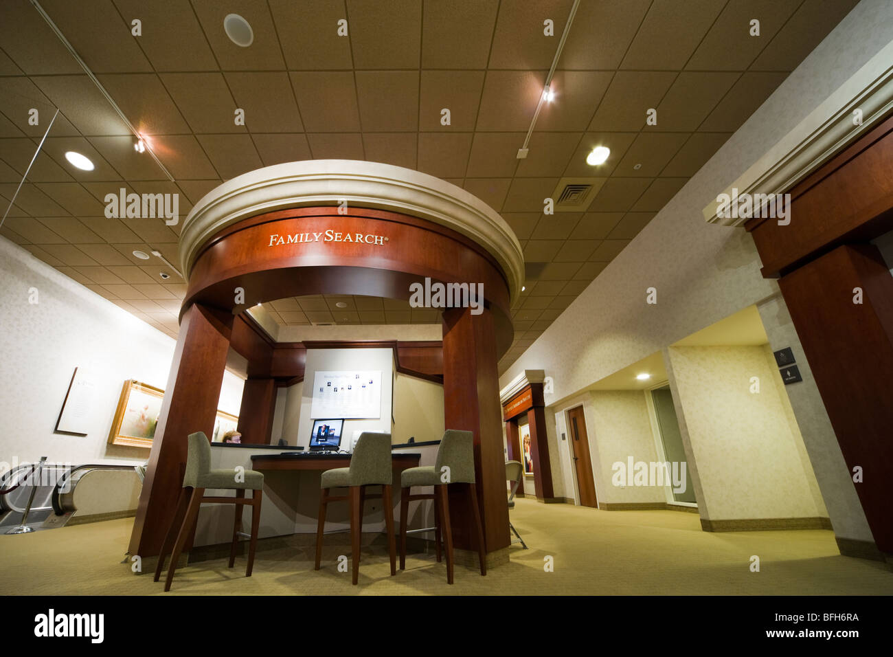 Salt Lake City South Visitor Center en Temple Square. Los visitantes