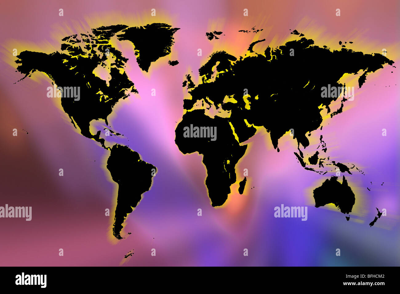 Mapa del mundo Foto de stock