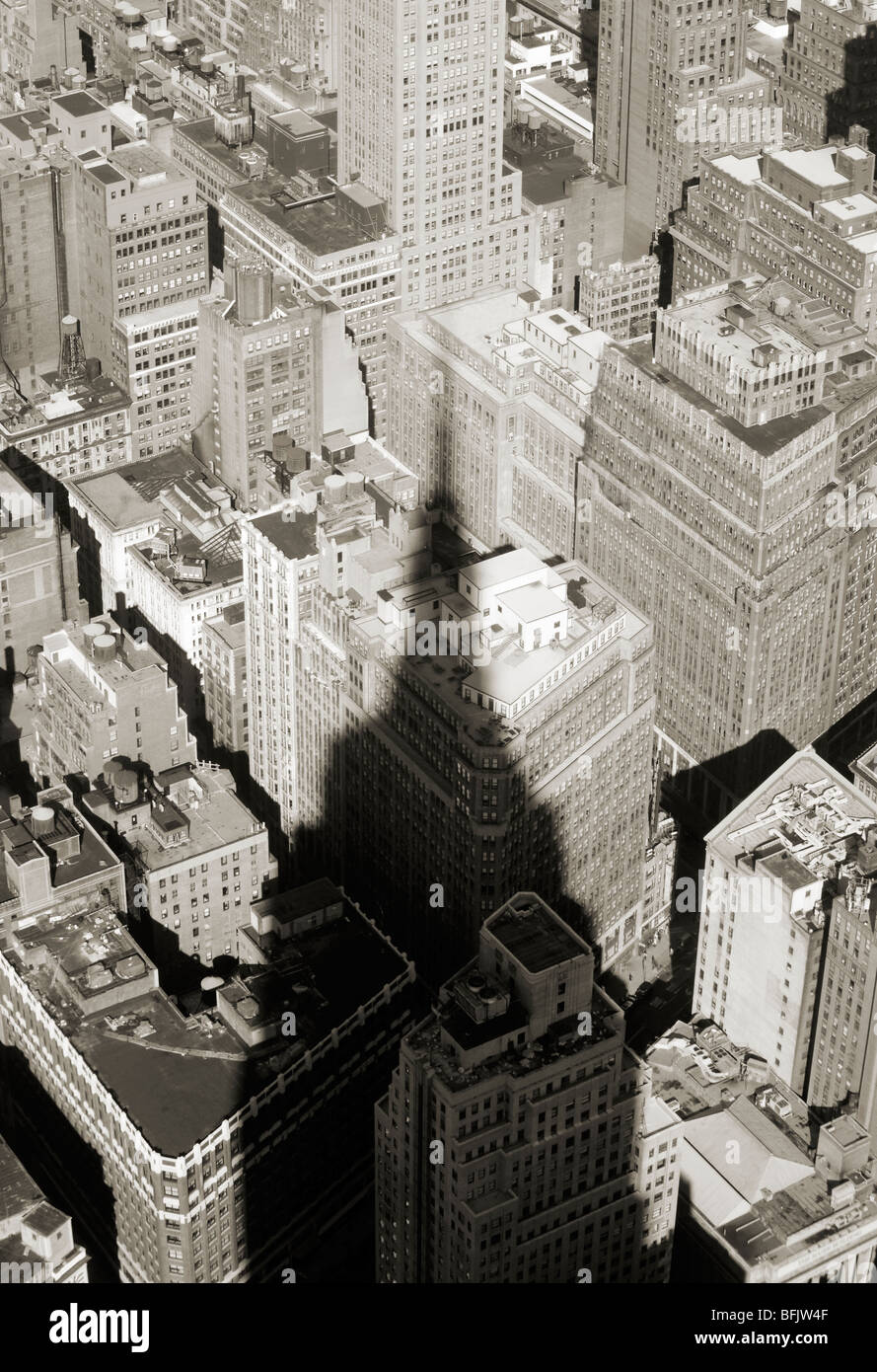 Sombra del Empire State Building. Foto de stock