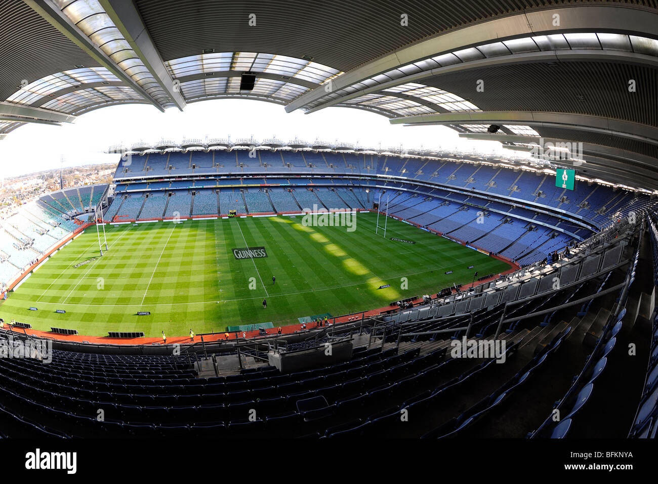 Vista interior del estadio de Croke Park, de Dublín. Inicio de la Gaelic Athletic Association o GAA Foto de stock