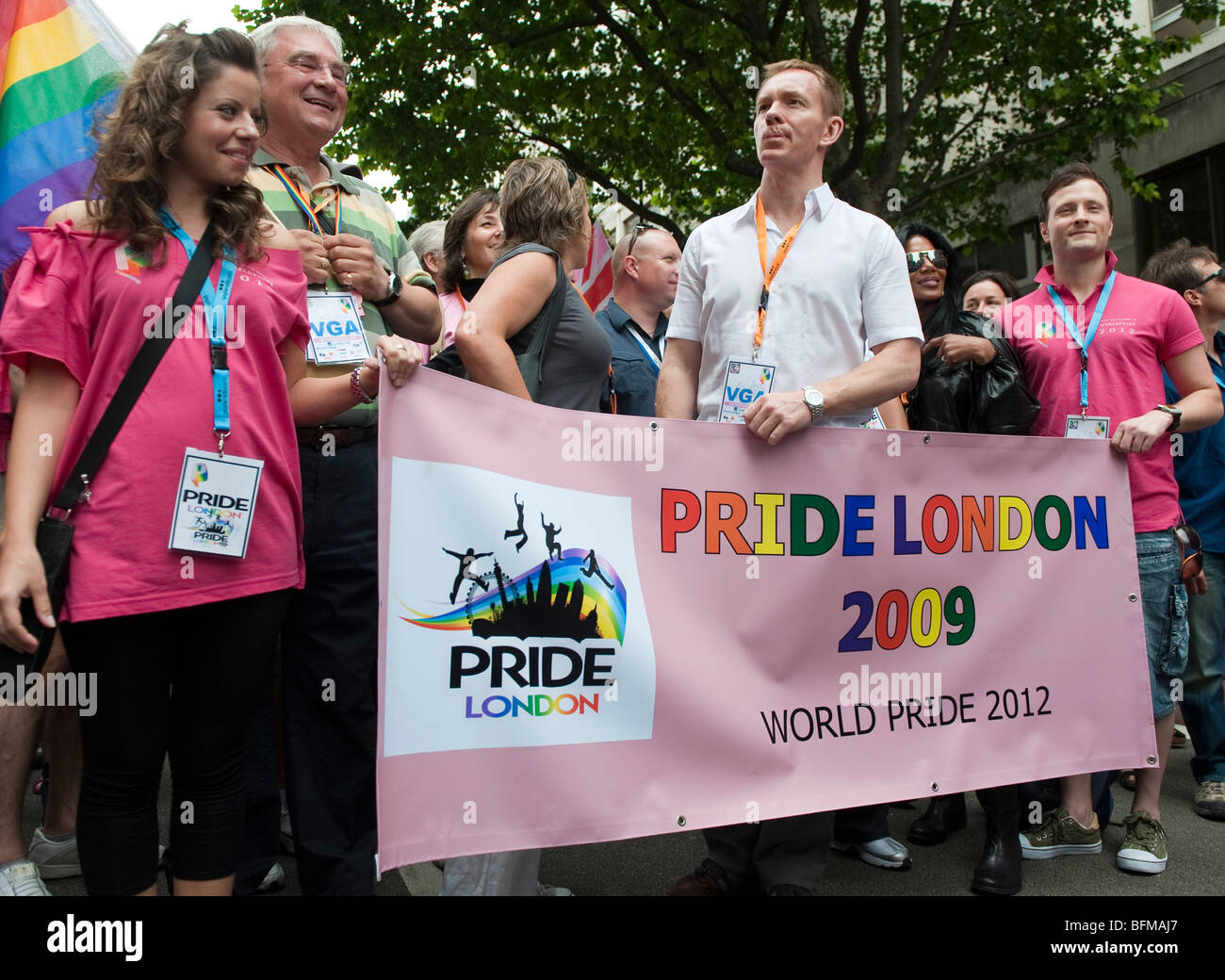 Marcha del orgullo gay de Londres en Londres 2009 Foto de stock