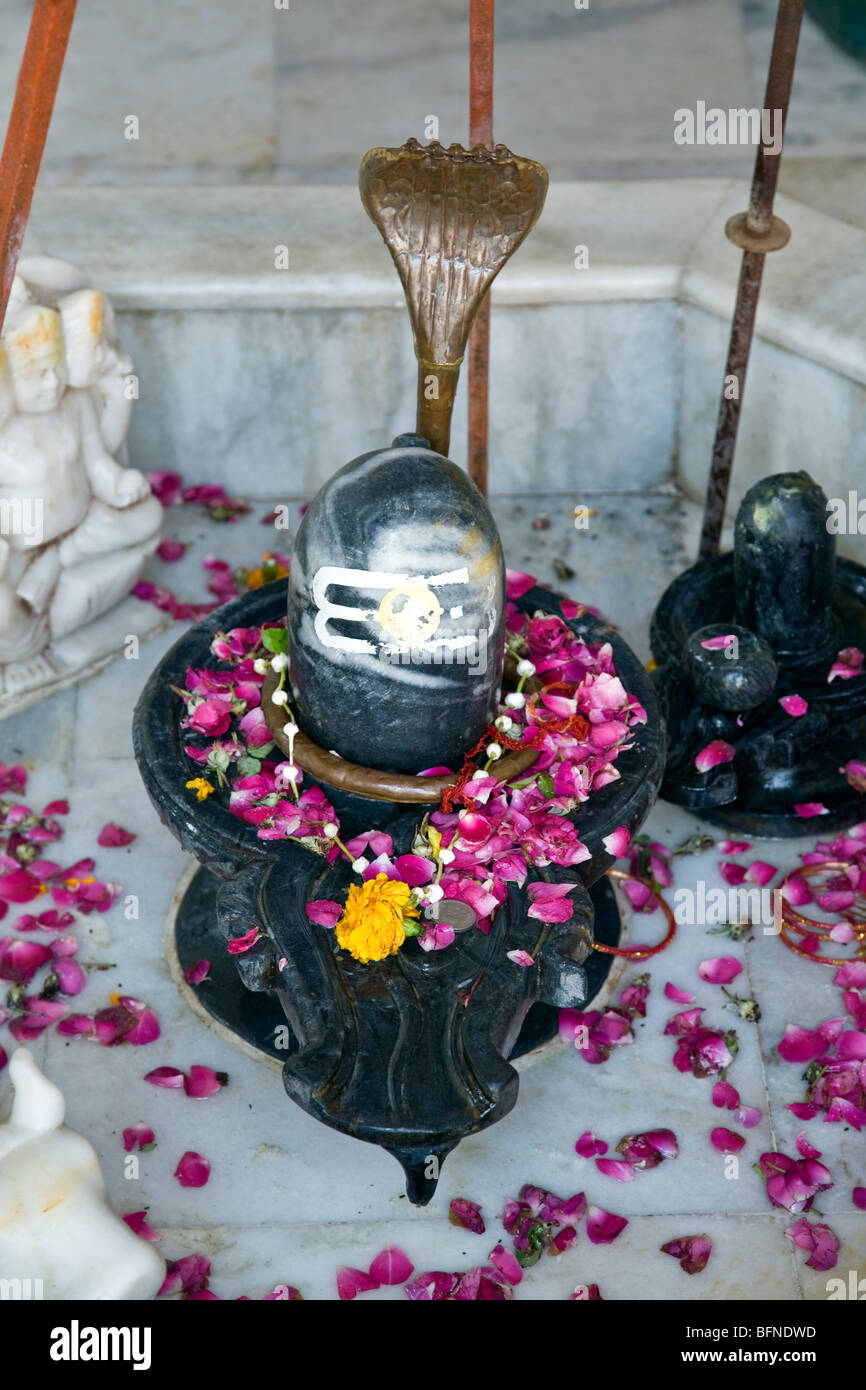 Shiva lingam. Templo de Hanuman. Nueva Delhi. La India Foto de stock