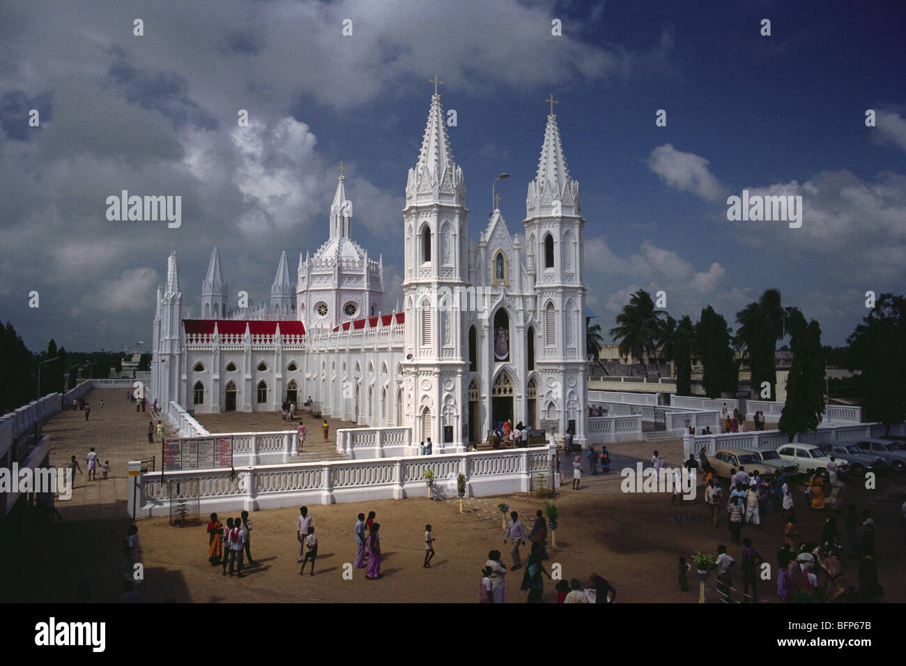 Iglesia de Velankanni ; Basílica de nuestra Señora de la buena Salud ; Velankanni ; Vailankanni ; Nagapattinam ; Tamil Nadu ; India ; Asia Foto de stock