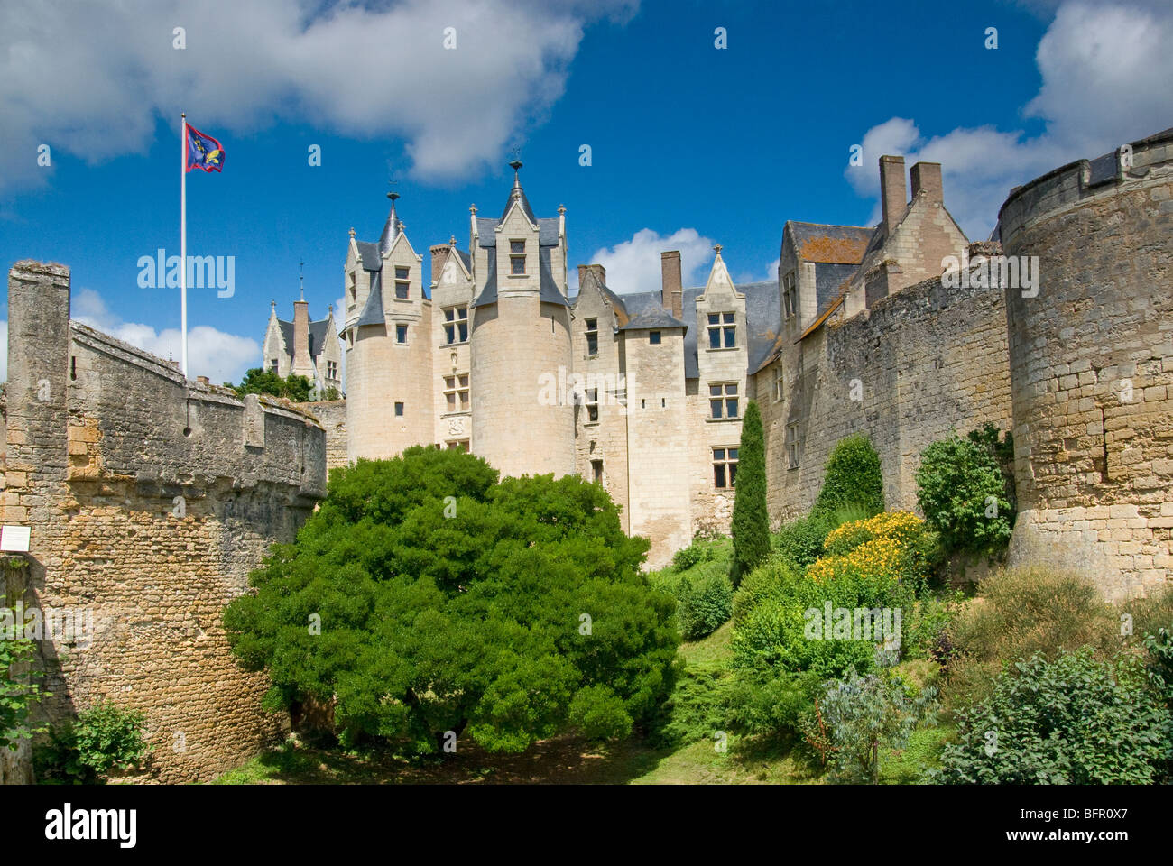 Chateau 'Montreuil Bellay' Foto de stock