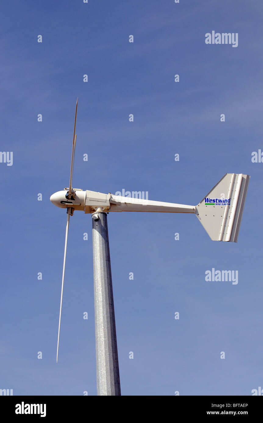Las paletas de las turbinas eólicas máquina Westwind empresa producto Foto de stock