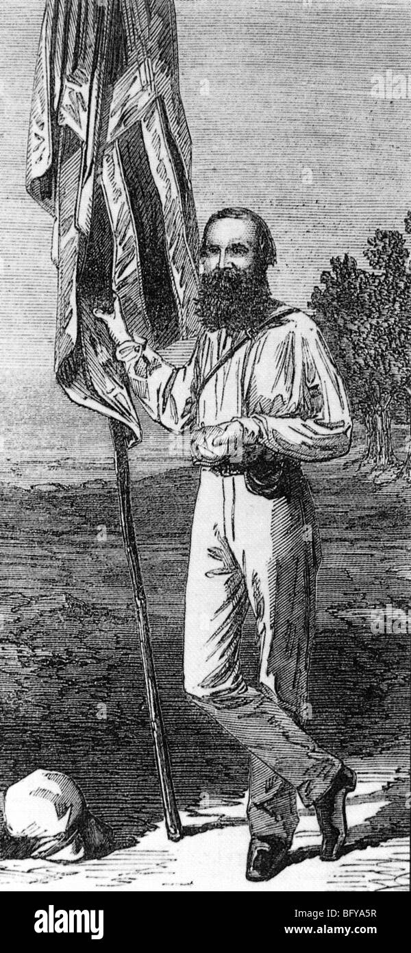 JOHN MacDOUALL STUART (1815-66) escocés explorador australiano en 1863 tras su exitosa travesía del continente Foto de stock