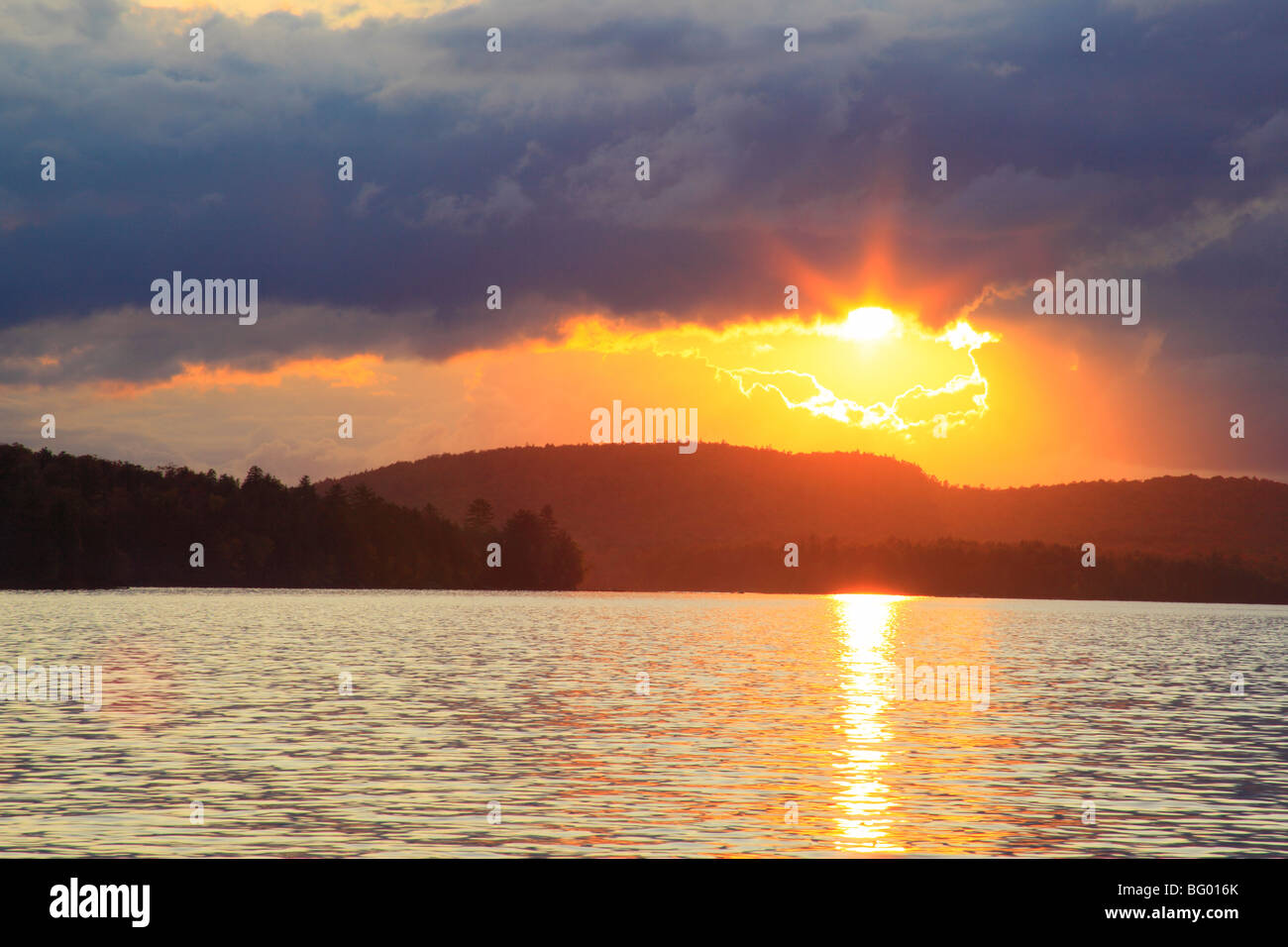 Blue Mountain Lake, Adirondacks, Nueva York Foto de stock