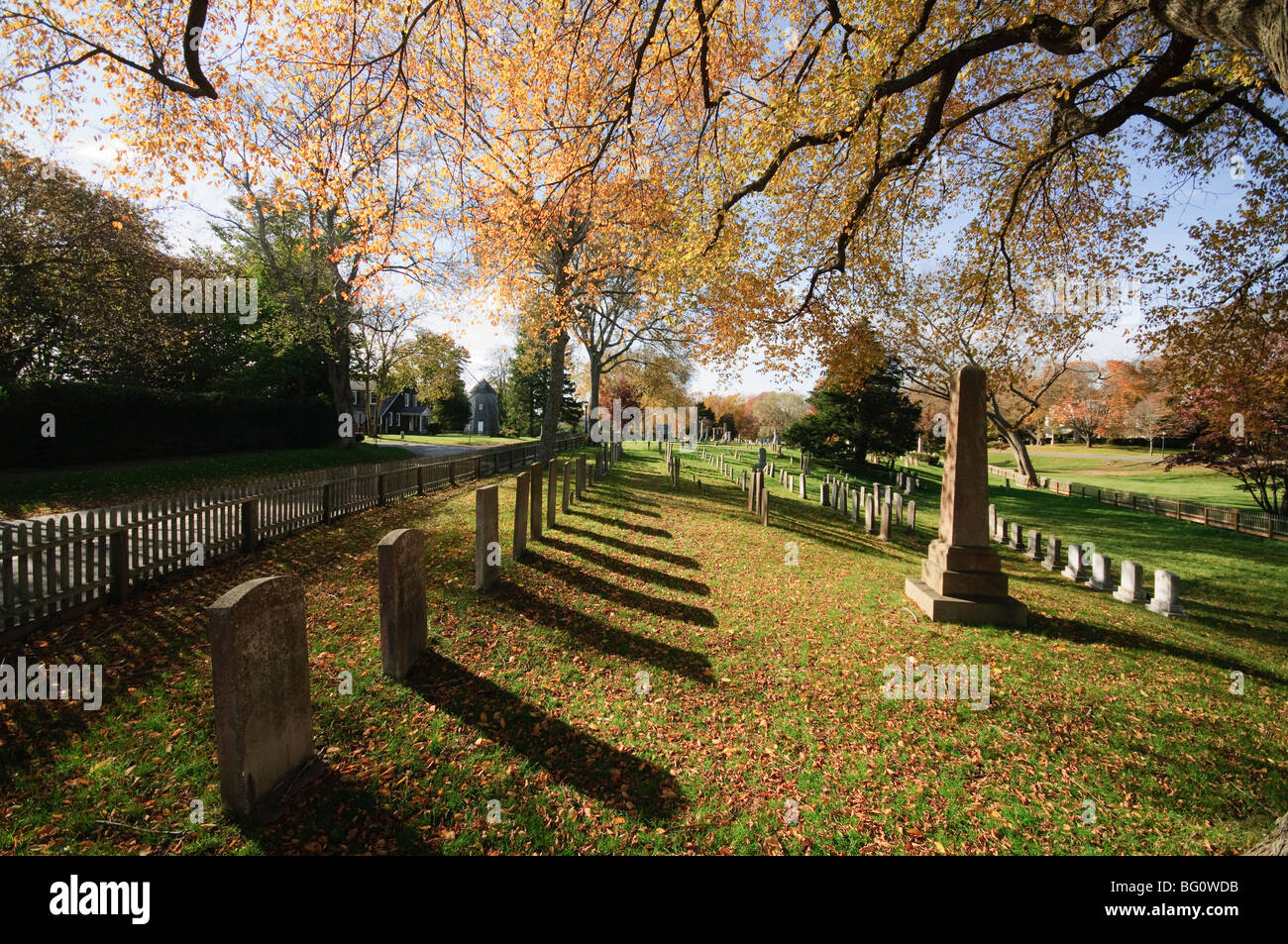 Cementerio, East Hampton, los Hamptons, en Long Island, Estado de Nueva York, Estados Unidos de América, América del Norte Foto de stock