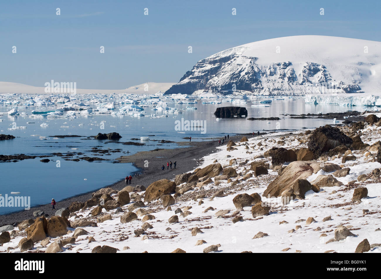 Brown Bluff, en la Península Antártica, en la Antártida, las regiones polares Foto de stock