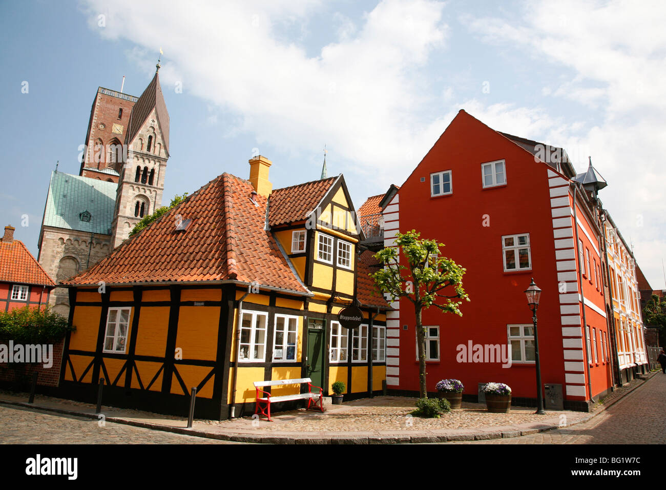 Ribe Ribe, centro histórico de Jutlandia, Dinamarca, Escandinavia, Europa Foto de stock
