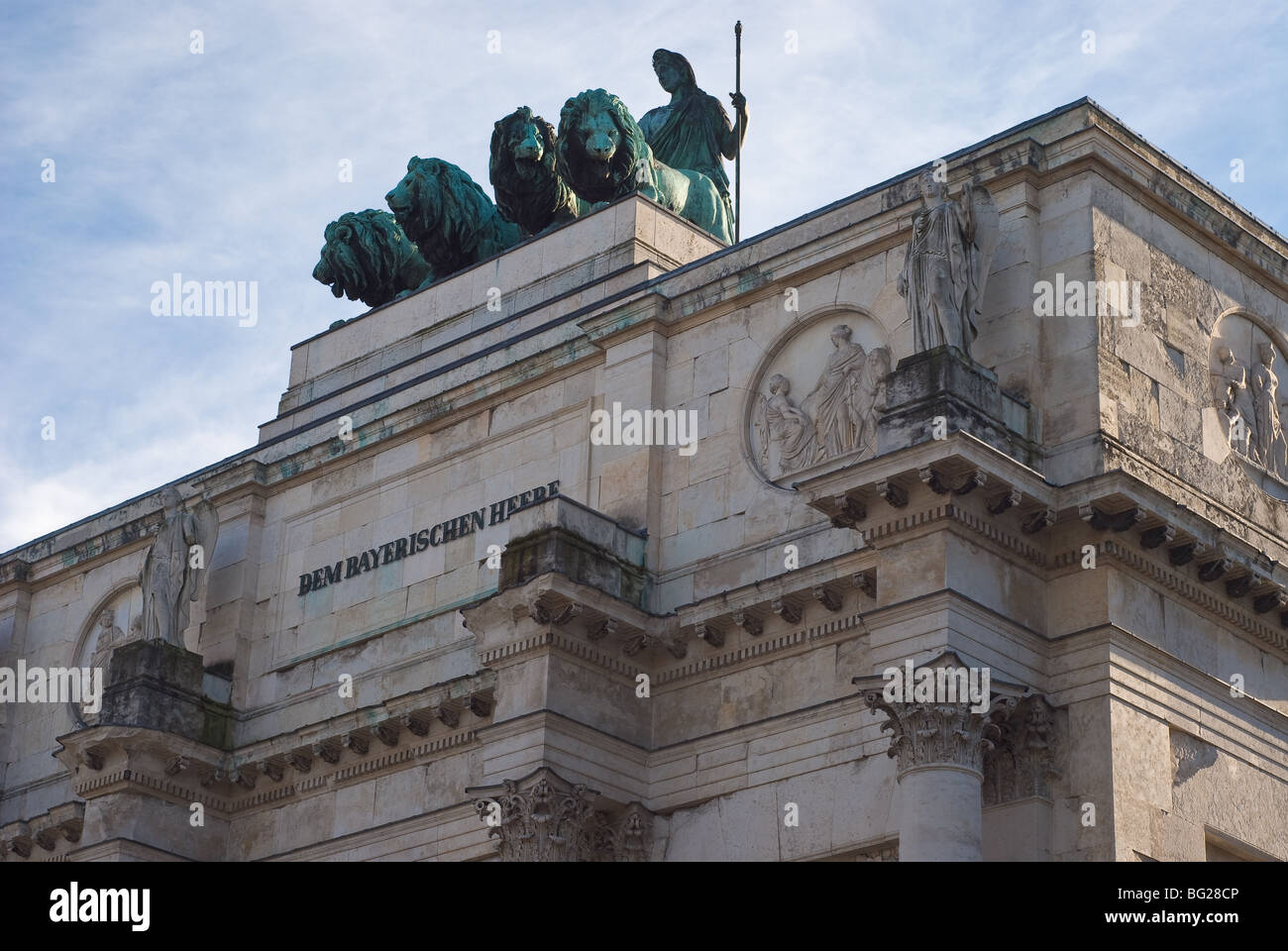 Siegestor o puerta de la victoria como un símbolo de la cultura alemana Foto de stock