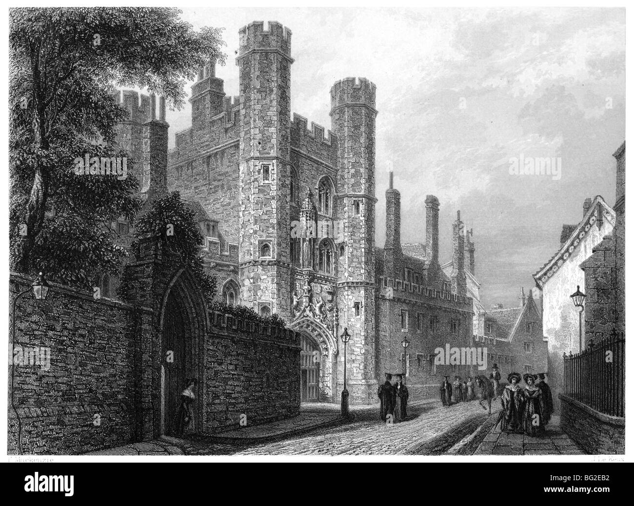 St John's College, Cambridge - entrada gatehouse Foto de stock