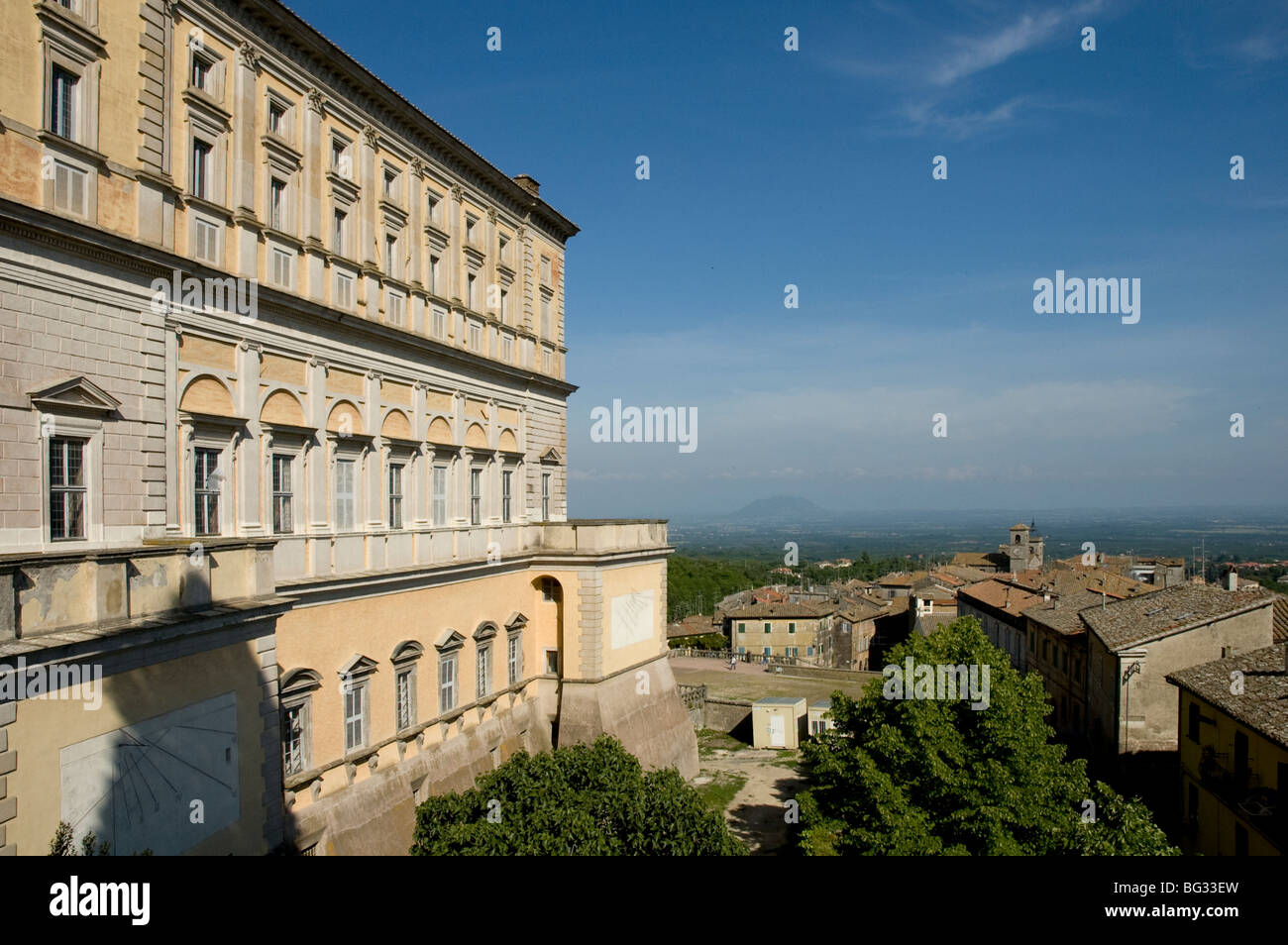 Mansión renacentista Villa Farnese en Caprarola, cerca de Viterbo, en el Lacio Foto de stock