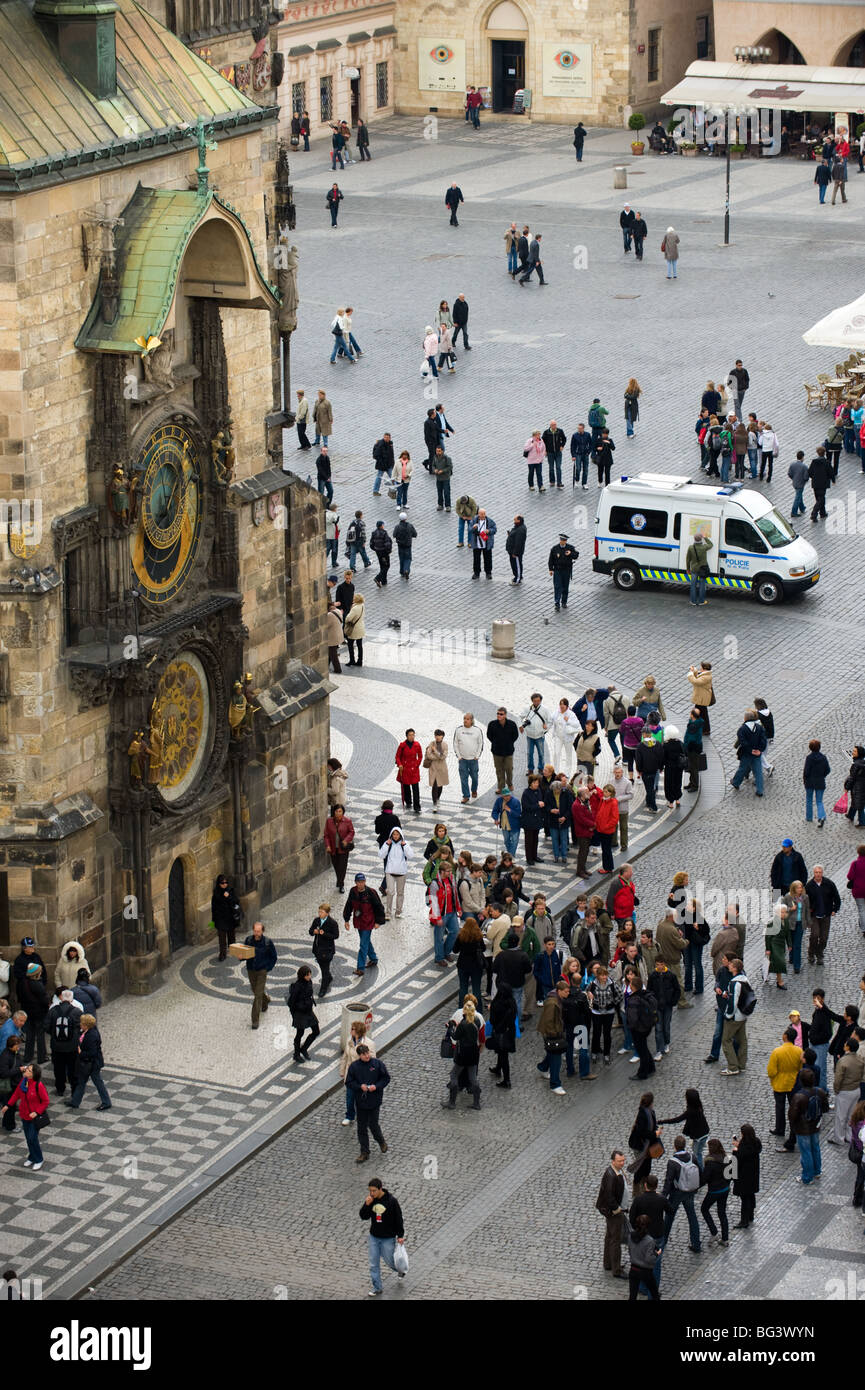 El reloj astronómico de Praga Foto de stock