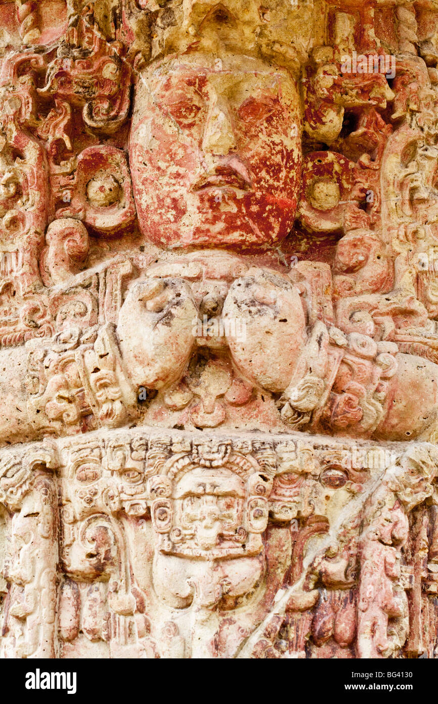 Honduras Copán Ruinas, Copán Ruinas, La Gran Plaza, Estela Fotografía