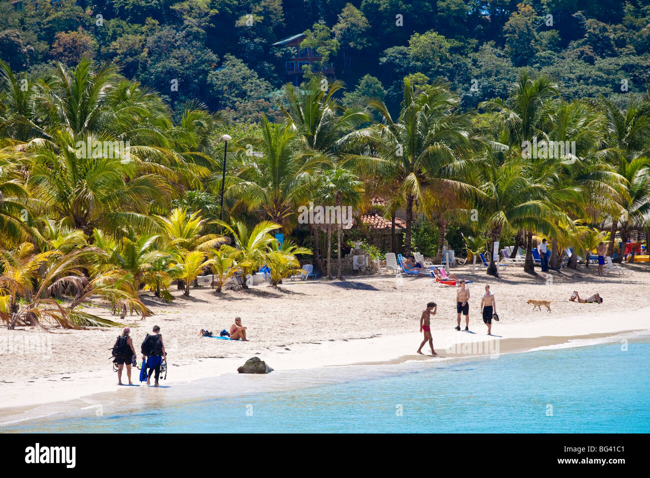 Honduras, Islas de la Bahía, Roatán, West Bay Foto de stock
