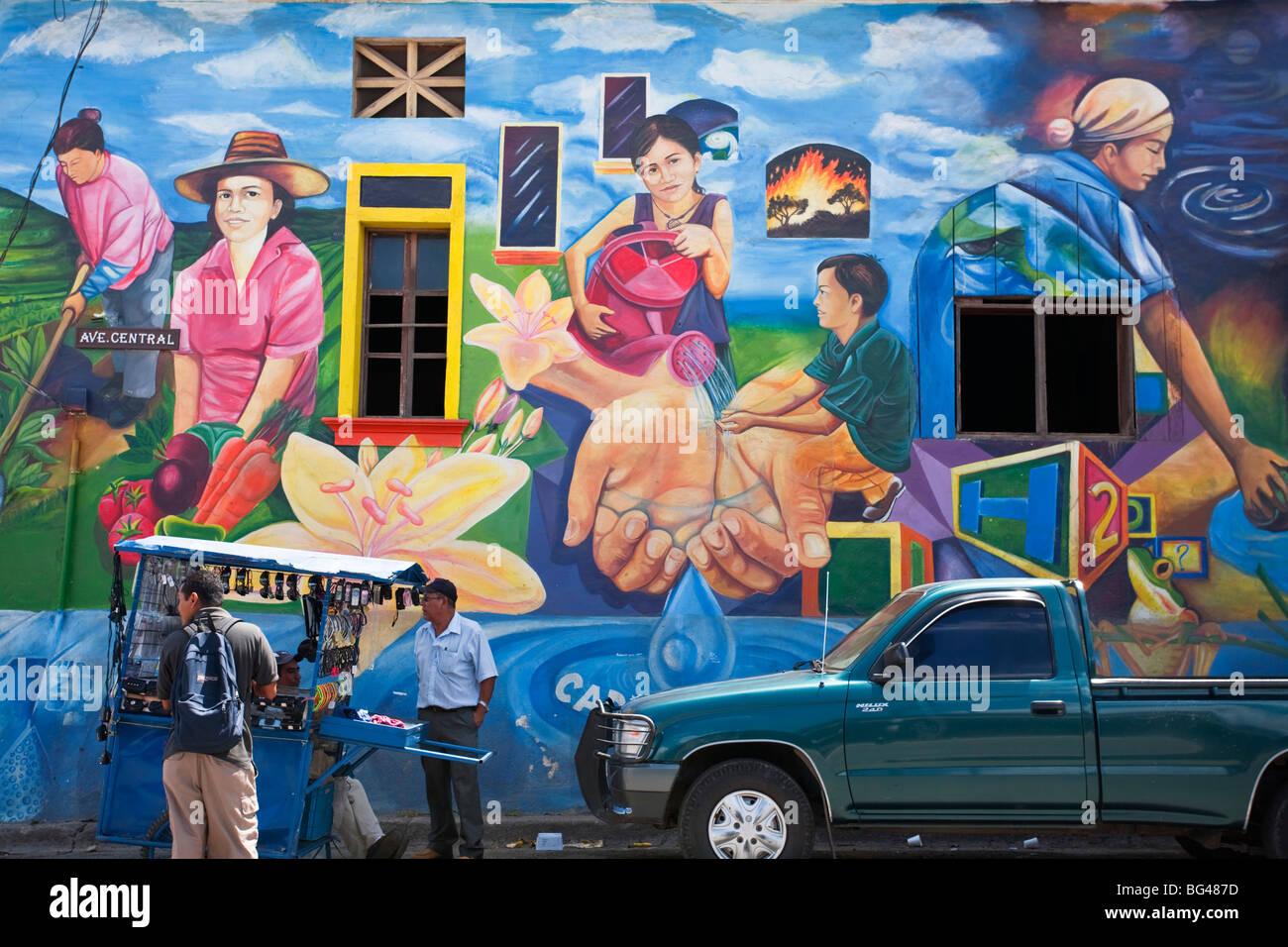 Nicaragua, Esteli, mural Foto de stock